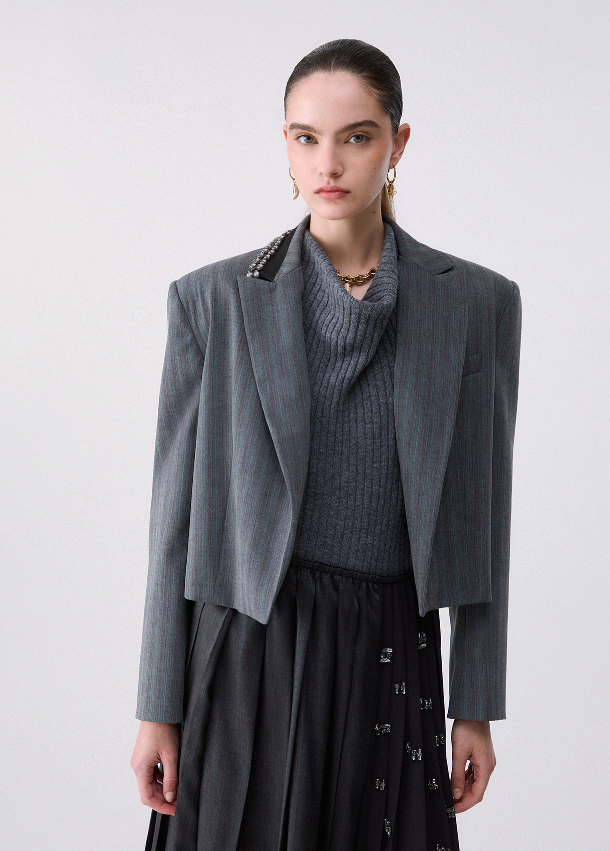 Liu Jo Veste Cropped À Fines Rayures