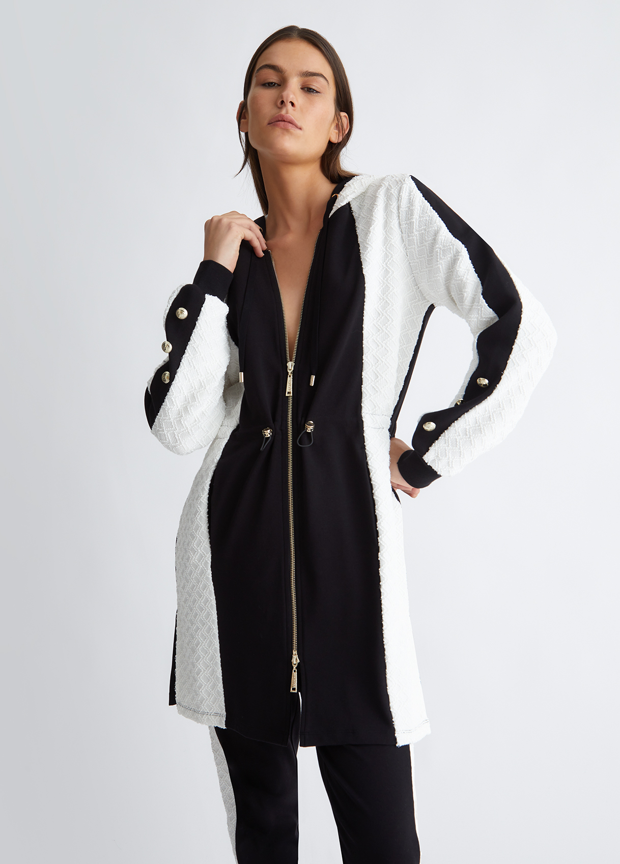 Liujo Sweat Avec Zip Et Capuche