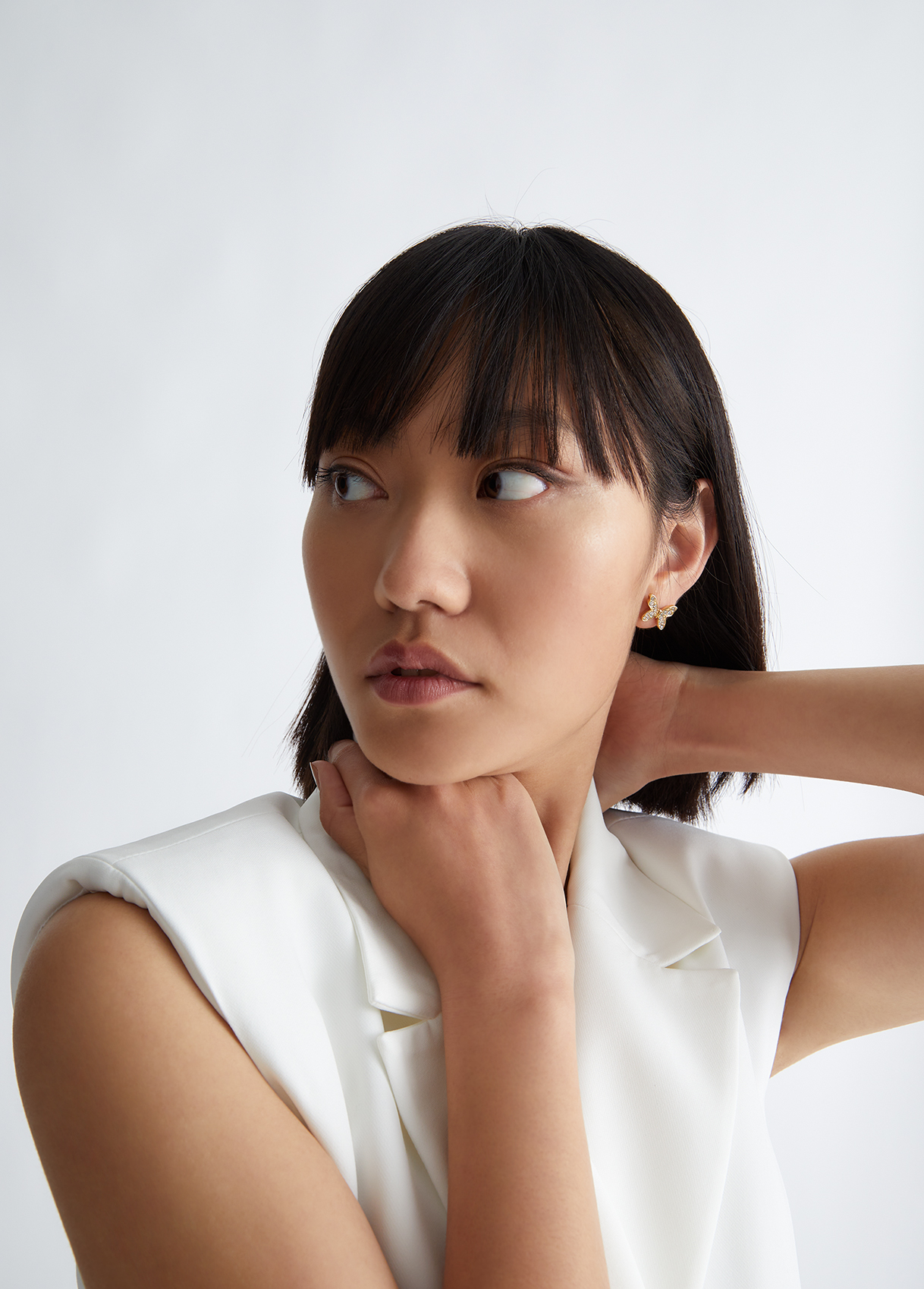 Liujo Boucles D'oreilles À Fermoir Papillon Avec Strass