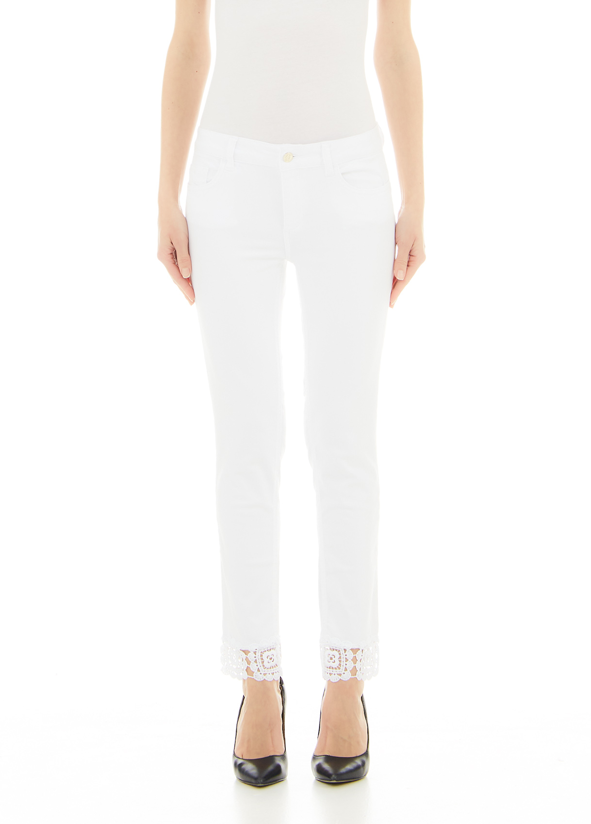 Liujo Pantalon Skinny Avec Applications