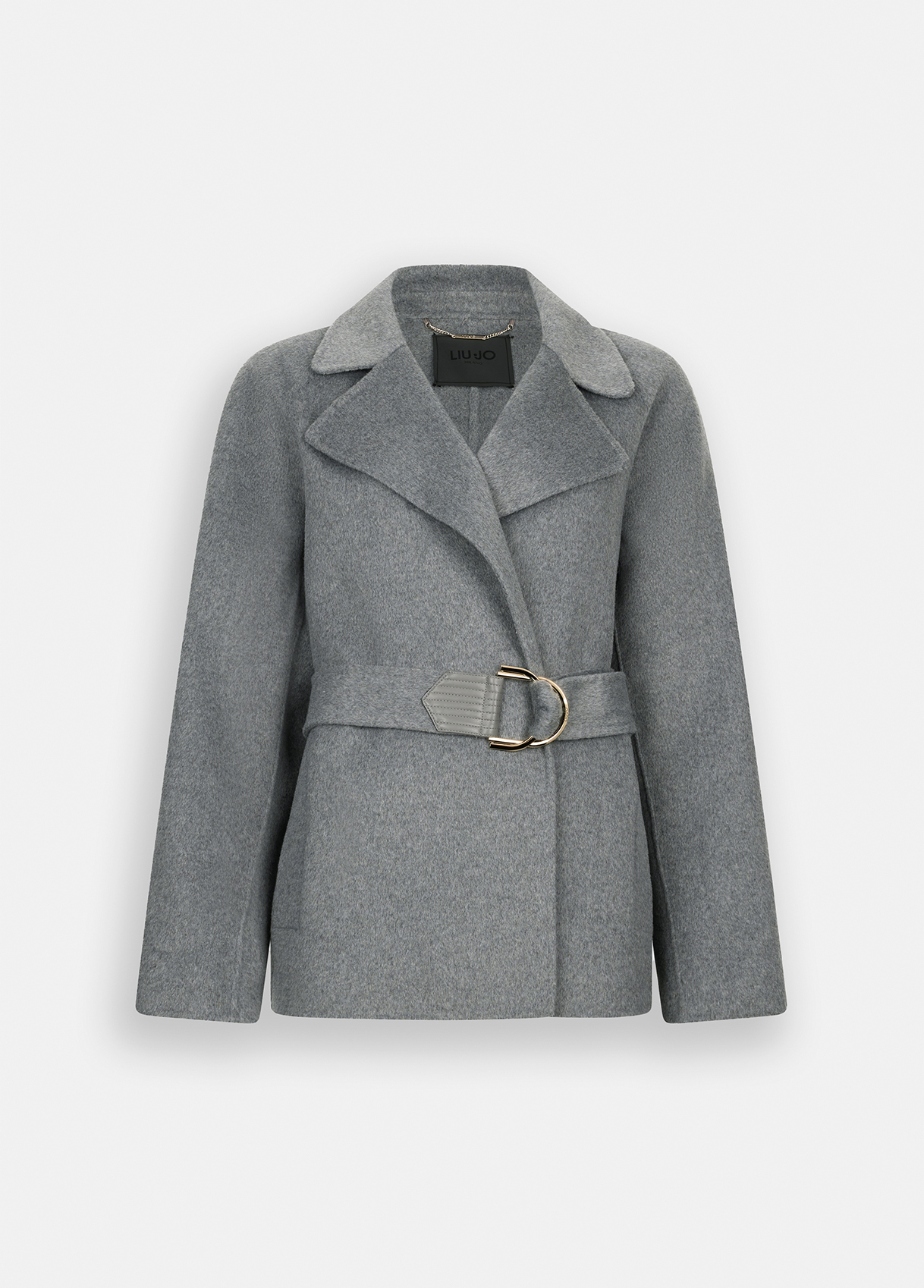 Wool coat with belt colour grey | Liu Jo