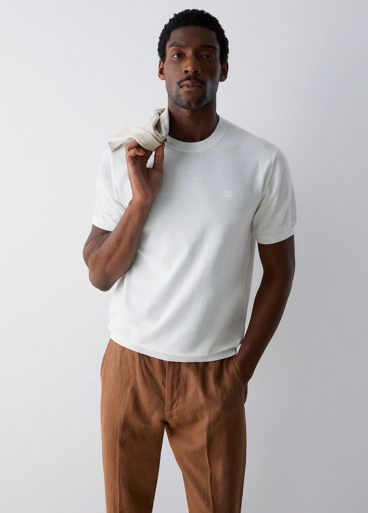 Cotton crepe T-shirt colour white | Liu Jo