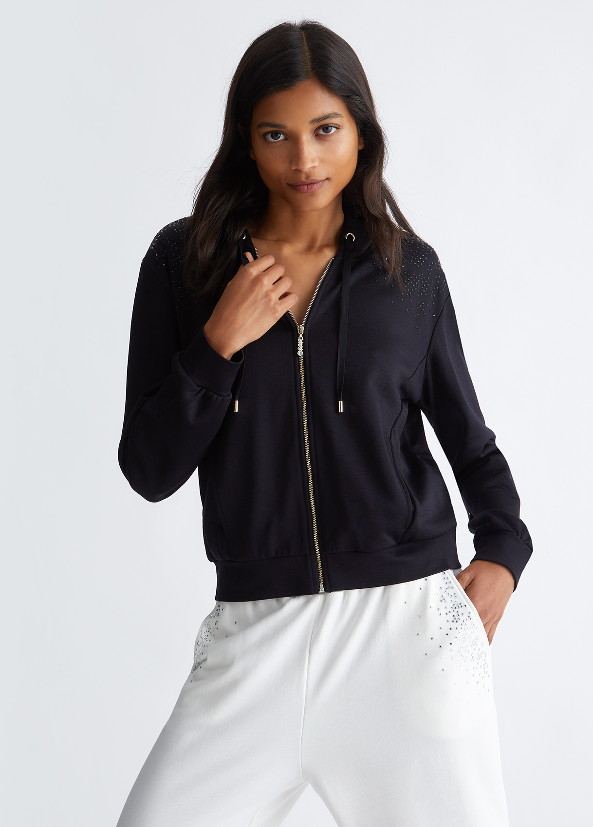 Liujo Sweat À Capuche Avec Strass