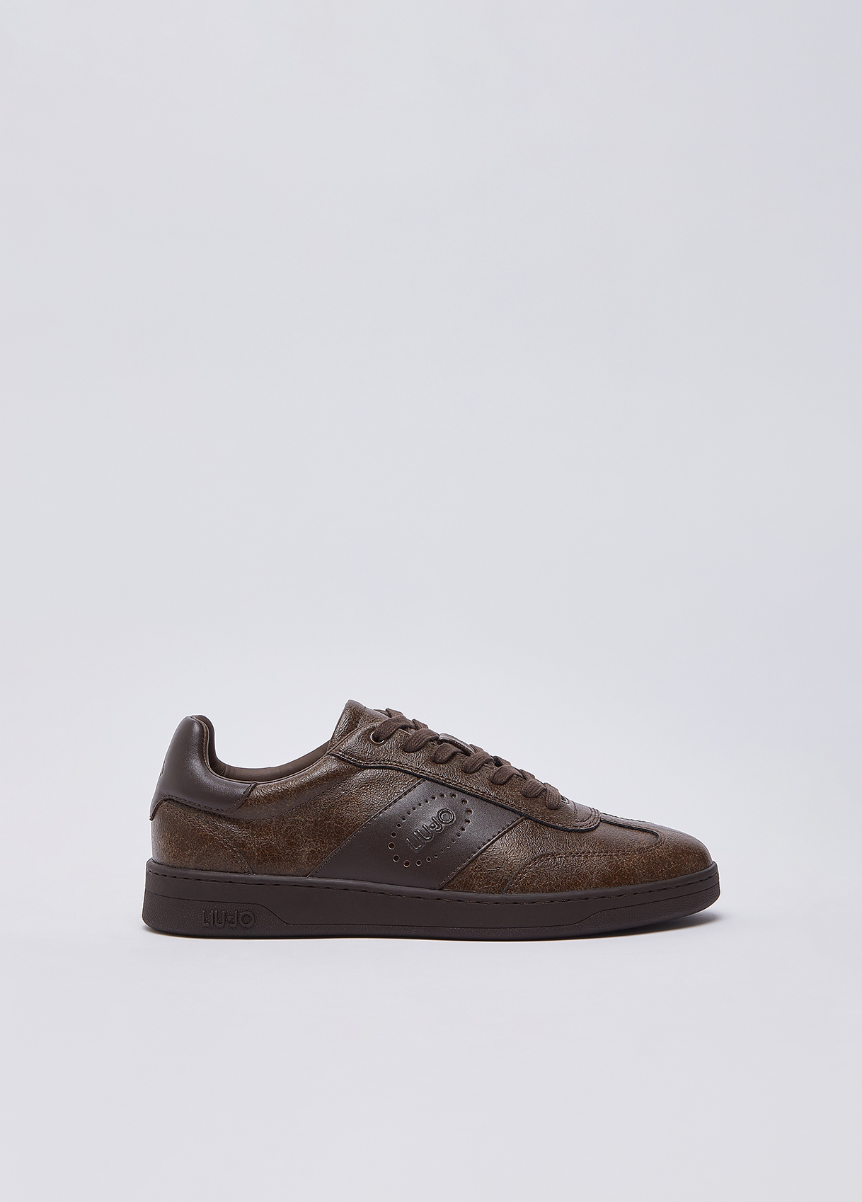 Liu Jo Sneakers Pour Homme En Cuir Crackle Liu Jo Sneakers Pour Homme En Cuir Crackle