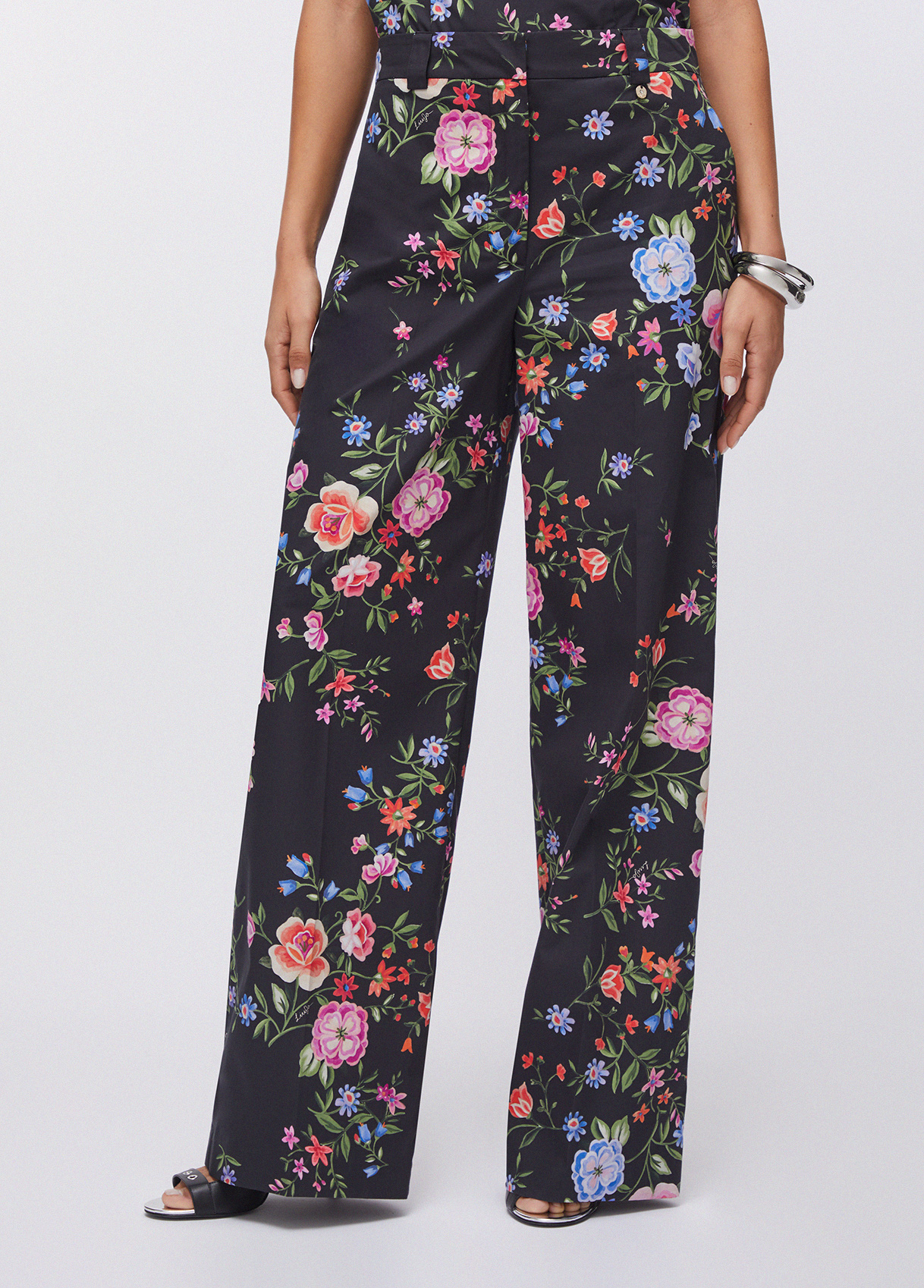 Liu Jo Straight-leg Floral Trousers