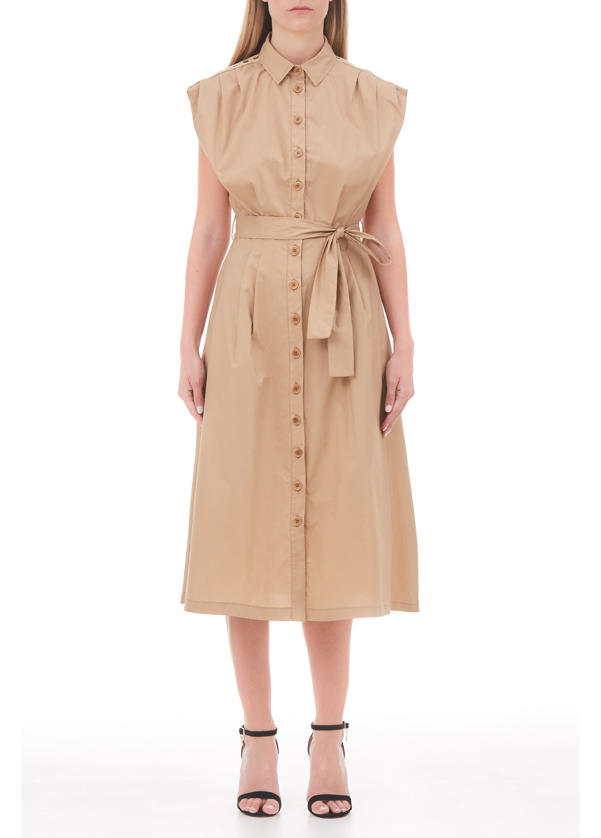 Liujo Robe Midi En Popeline