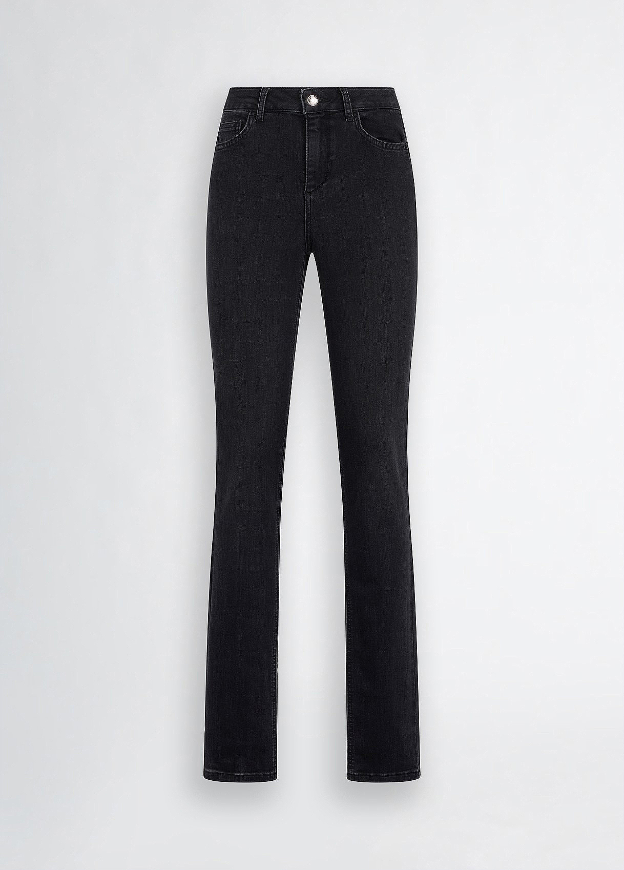 デニム・ジーパン LIU JO Woman Jeans Black UA5254D4811 88268 Slim fit jeans with rhinestones colour black denim | Liu Jo