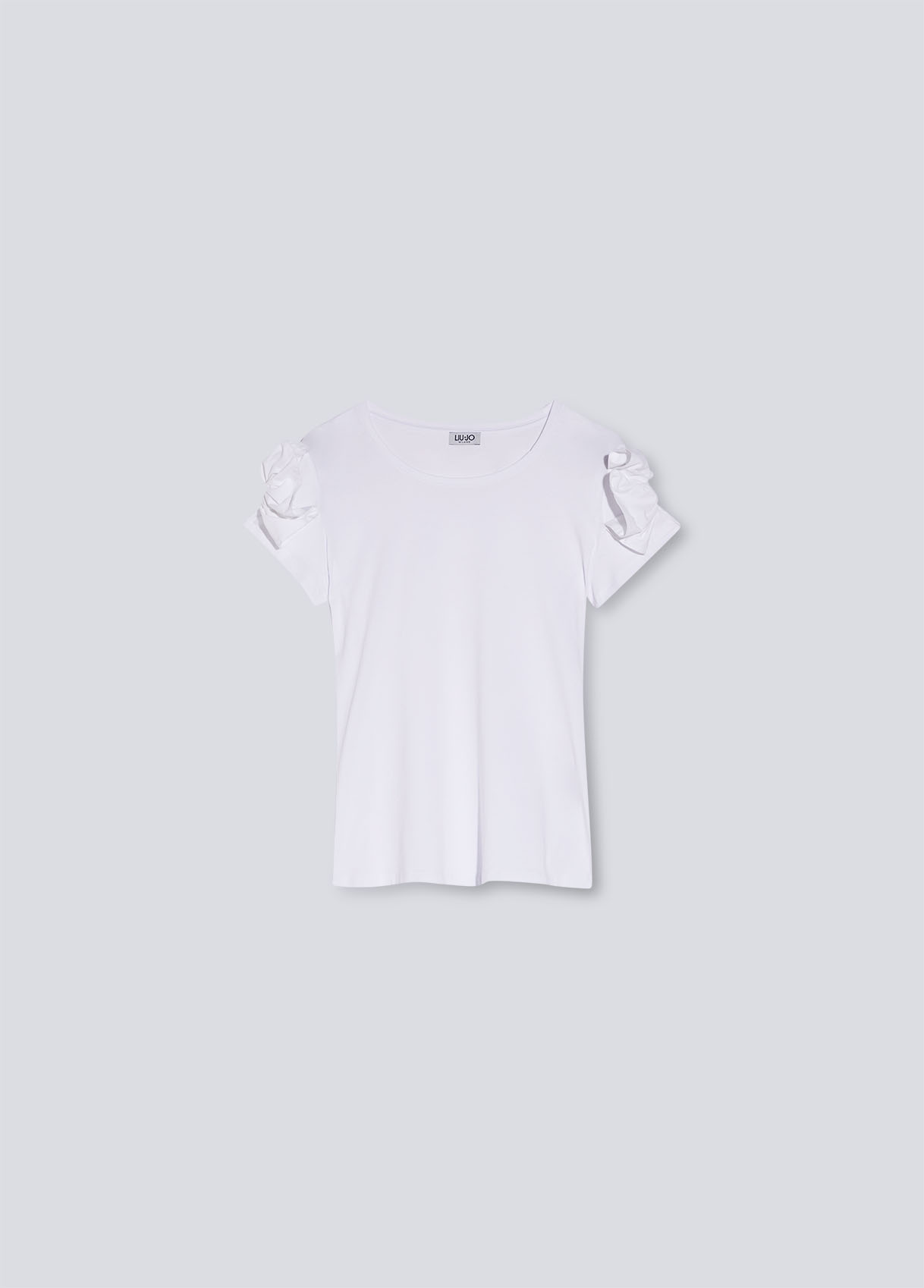 T-shirt with poplin details