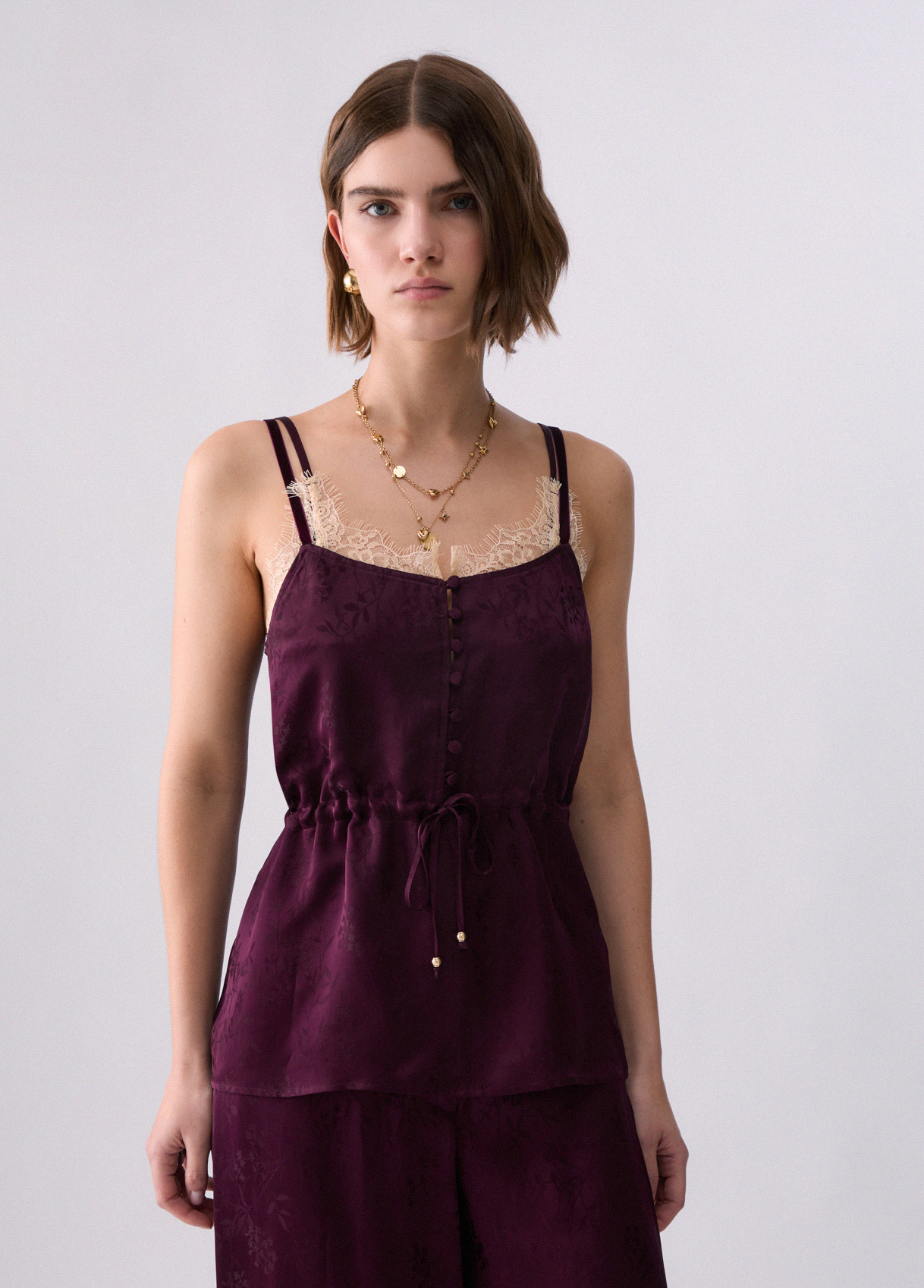 Liu Jo Jacquard Satin Lingerie Top