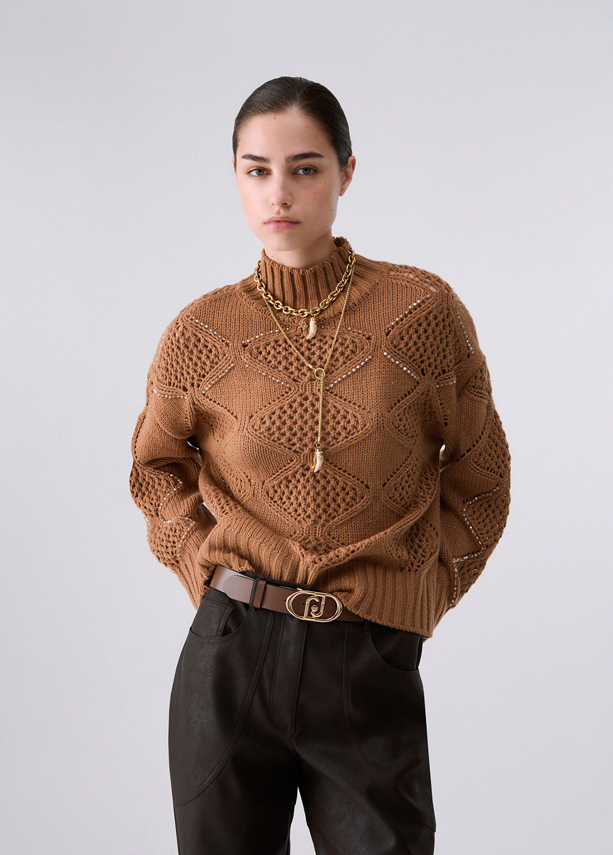 Liu Jo Turtleneck With Beads And Openwork