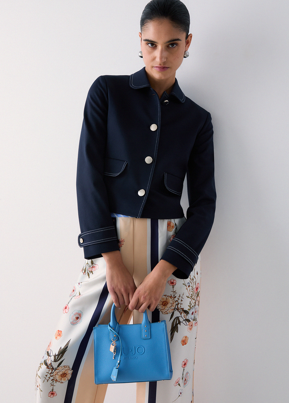 Liu Jo Donna Azzurro Borsa A Mano Piccola Con Charm