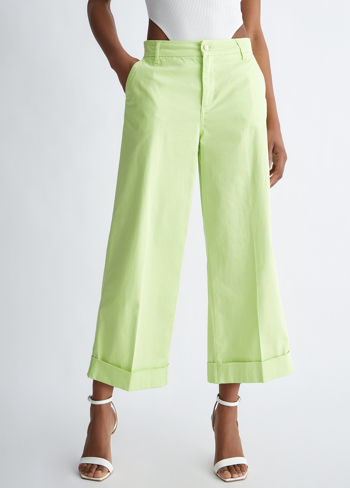 Liujo Pantalon Évasé Cropped
