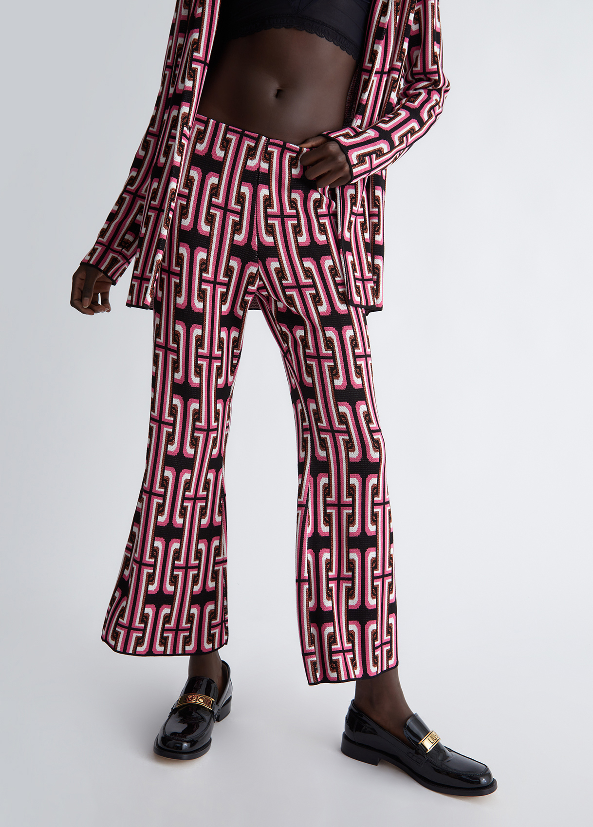 Liujo Pantalon En Maille Jacquard