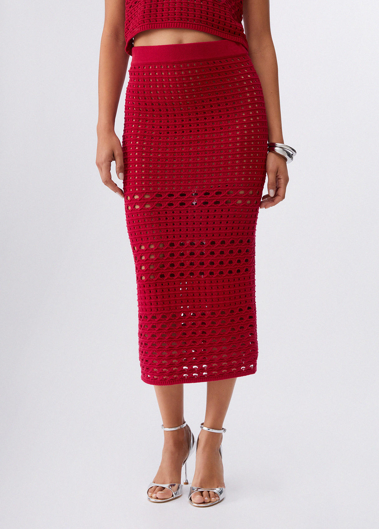 Liu Jo Crochet Midi Skirt