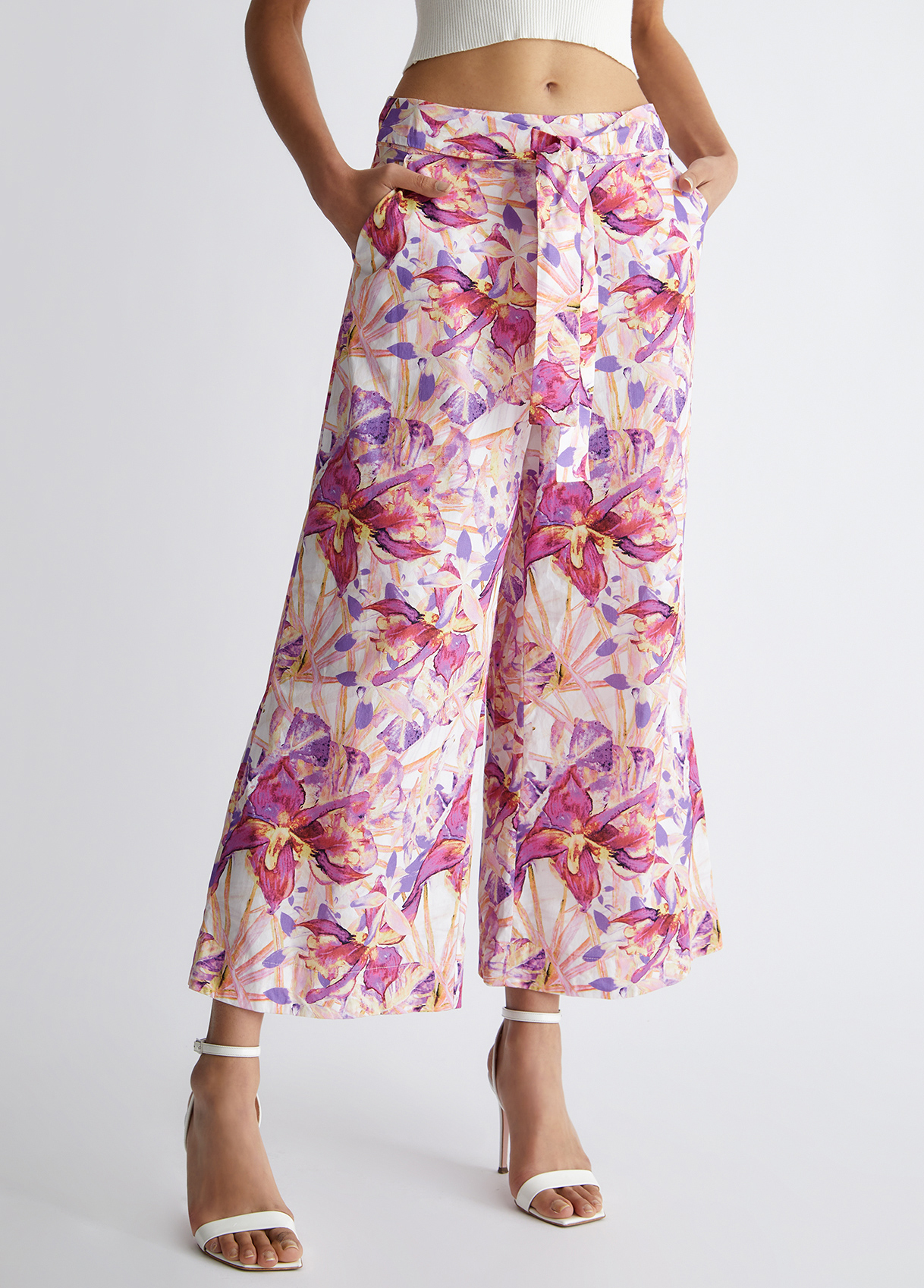 Liujo Pantalon À Fleurs Écoconçu