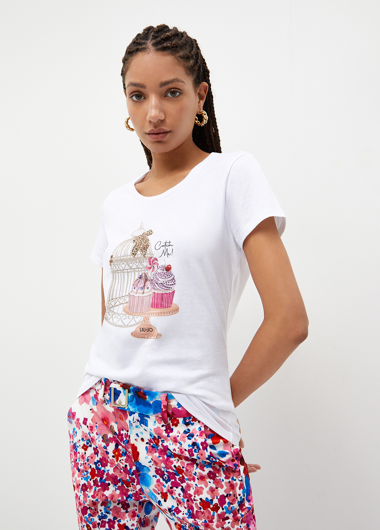 Liujo T-shirt Avec Imprimé Cage&cupcake