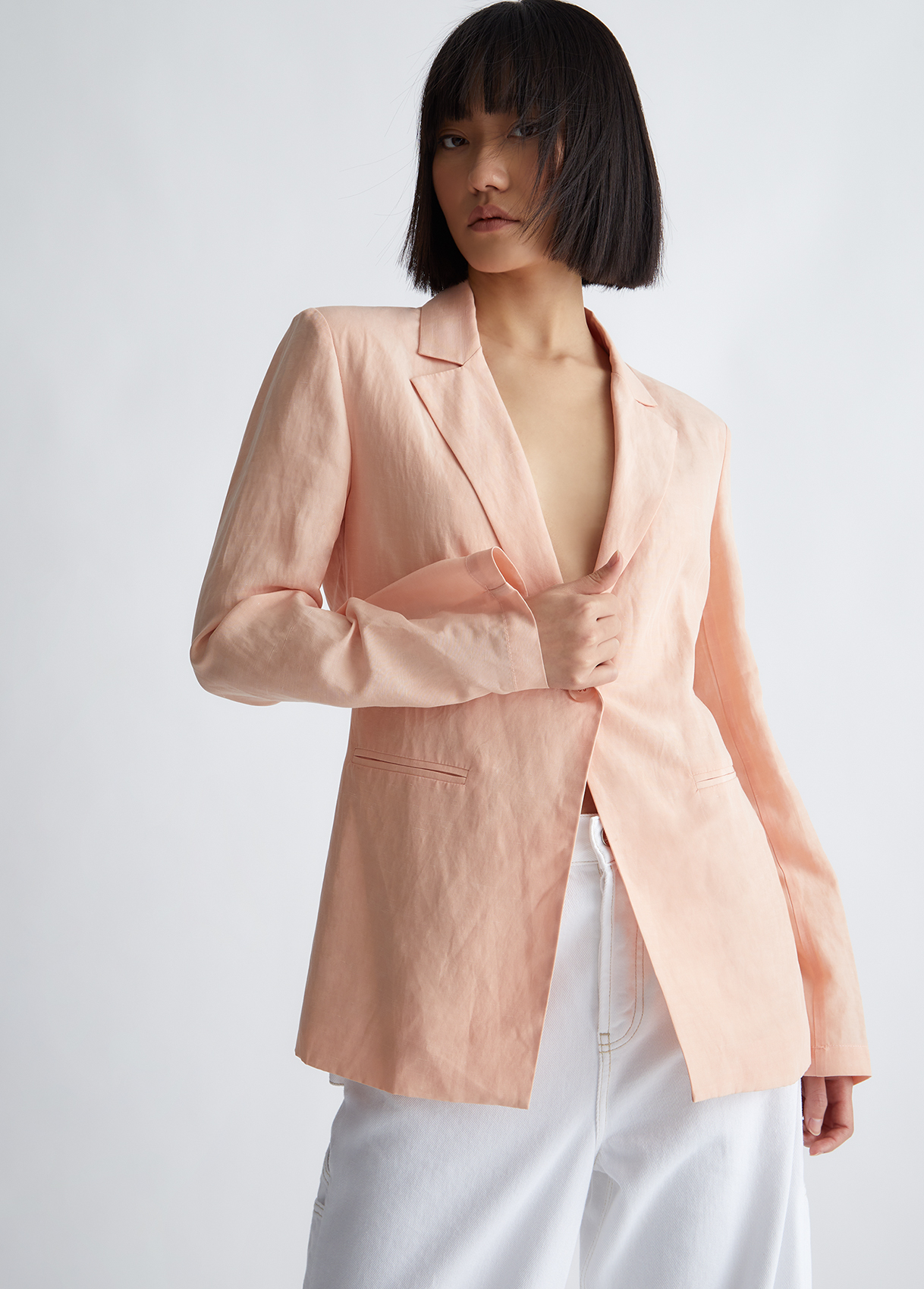 Liujo Blazer En Lin Mélangé