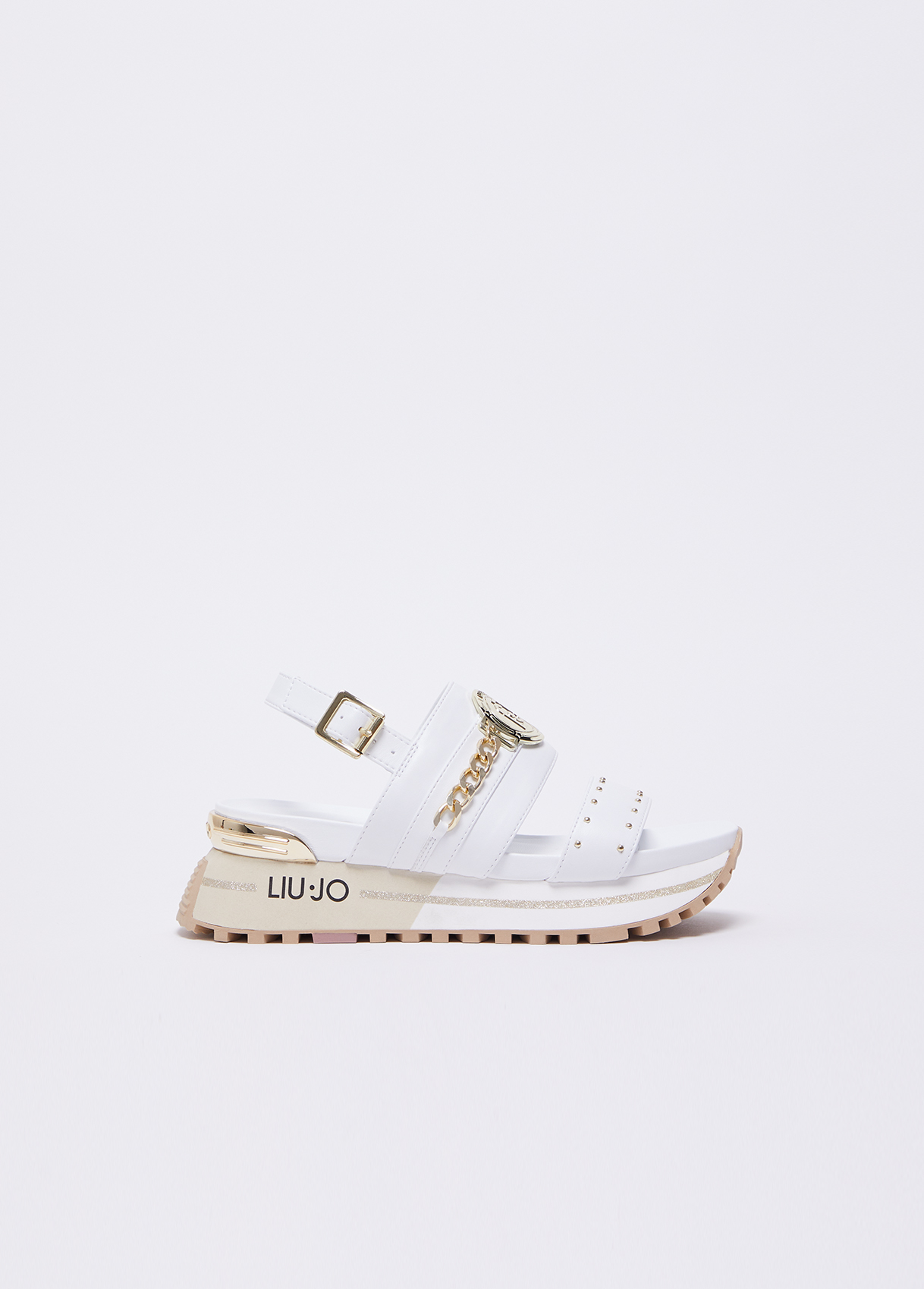 Liujo Sandales À Plateforme Avec Chaîne Fantaisie