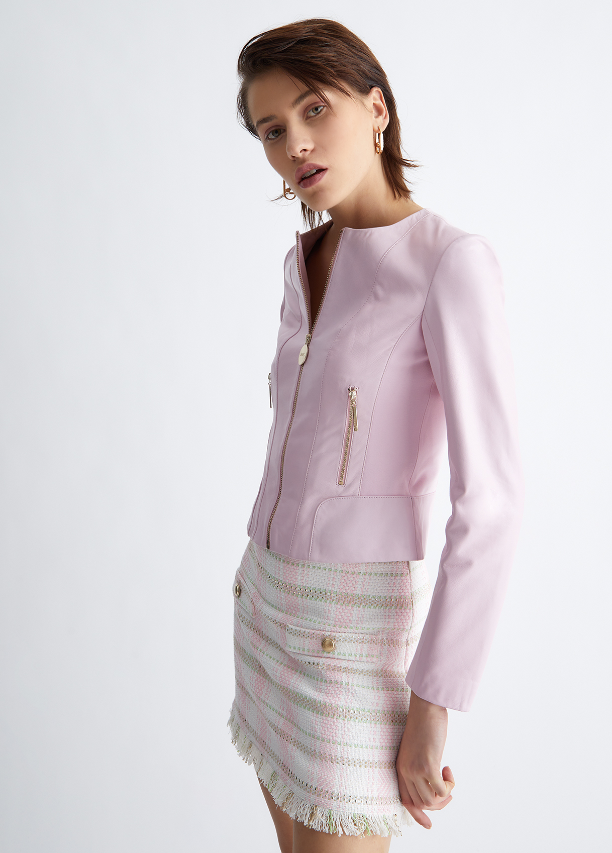 Liujo Veste En Cuir Nappa