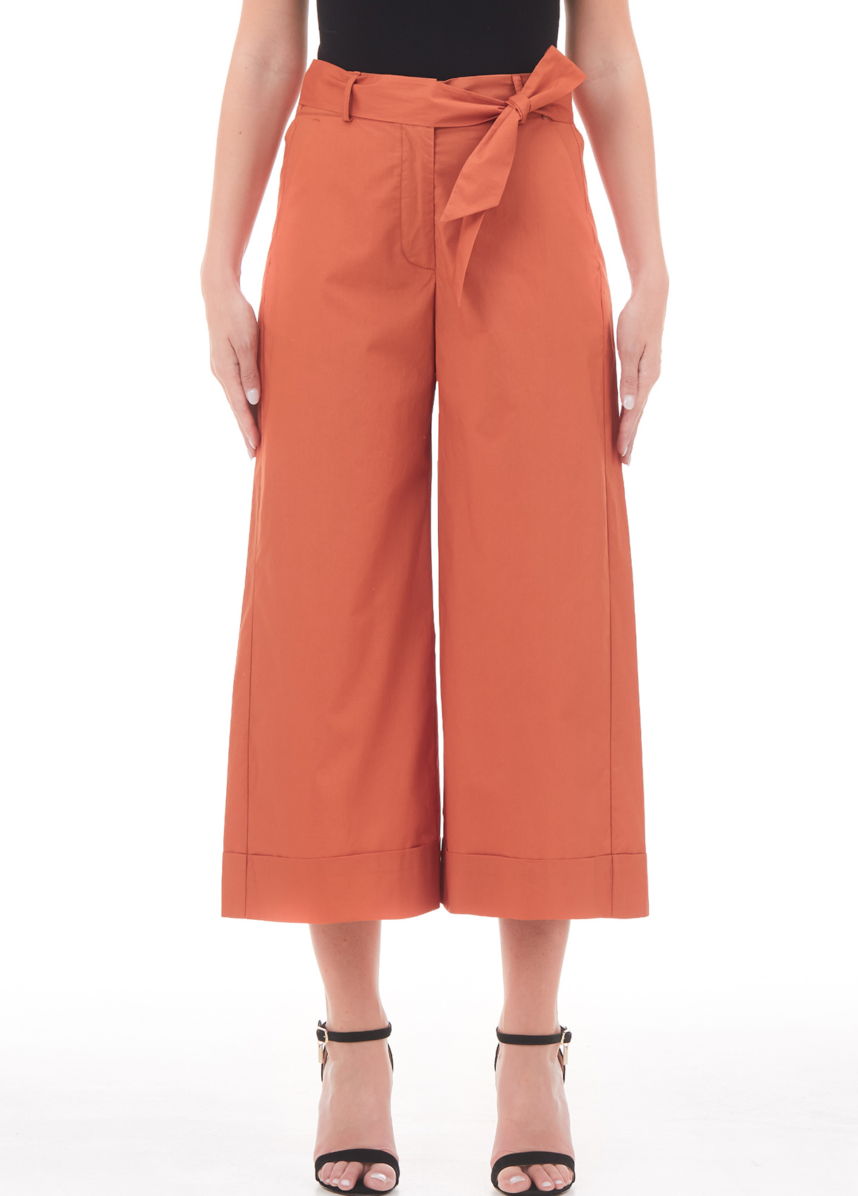 Liujo Pantalon Cropped Avec Ceinture