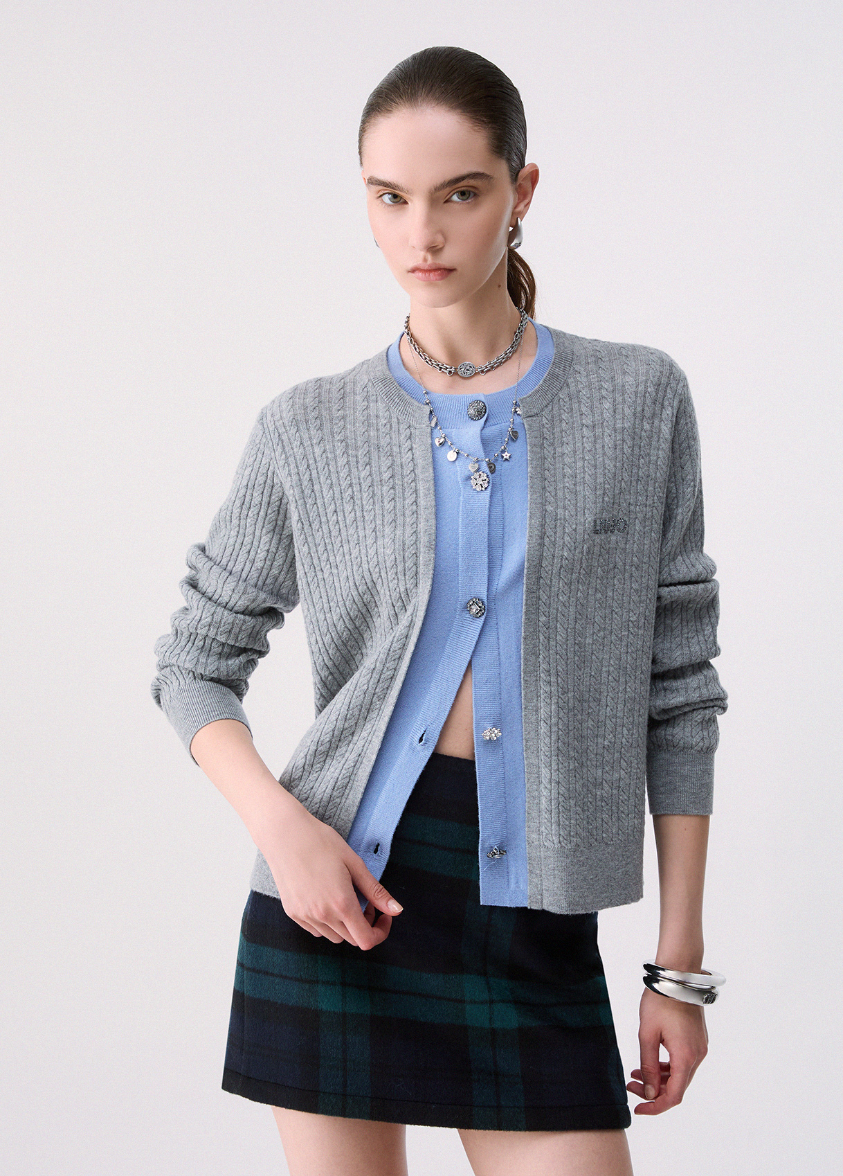 Liu Jo Cardigan Avec Boutons Bijoux Liu Jo Cardigan Avec Boutons Bijoux
