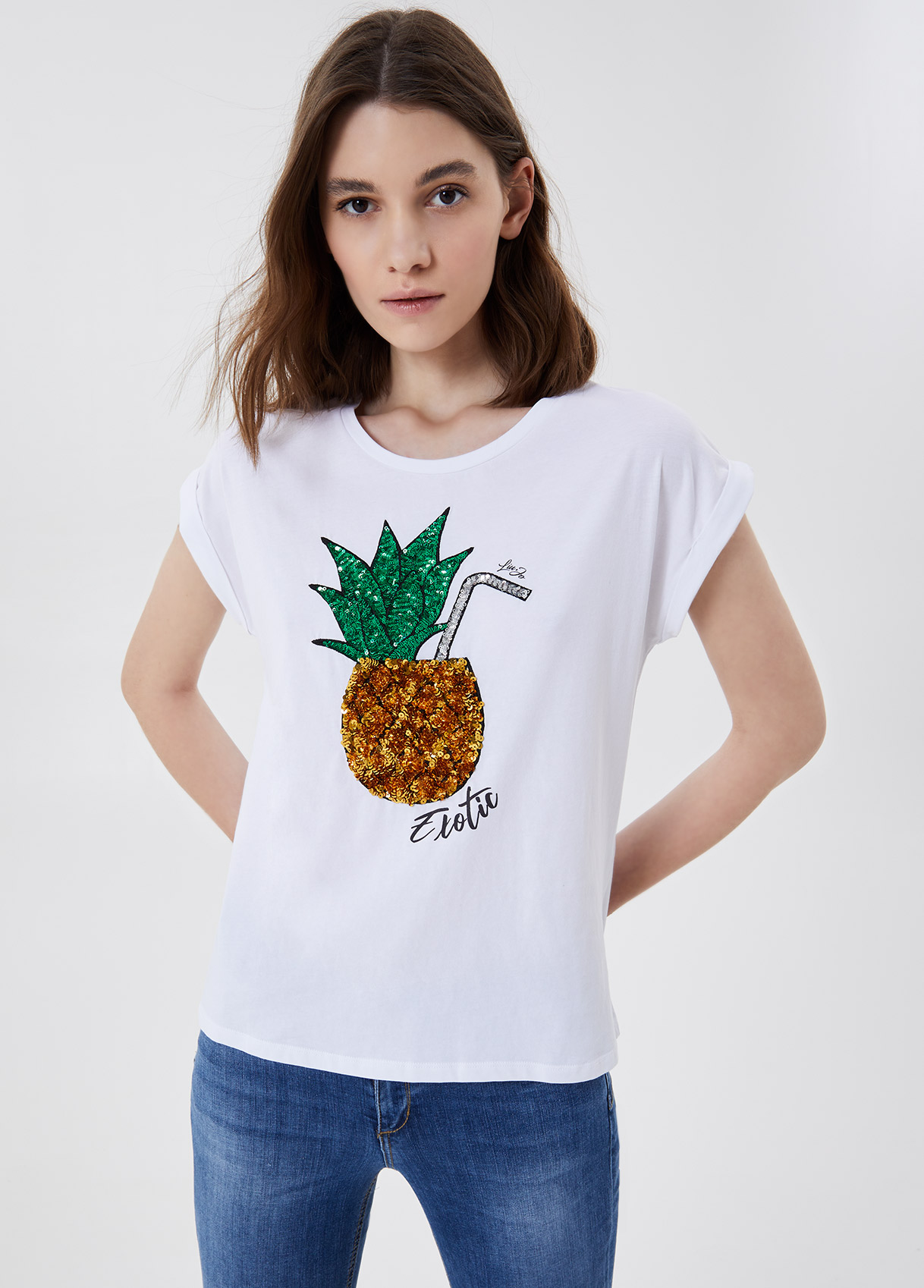 sequin pineapple shirt