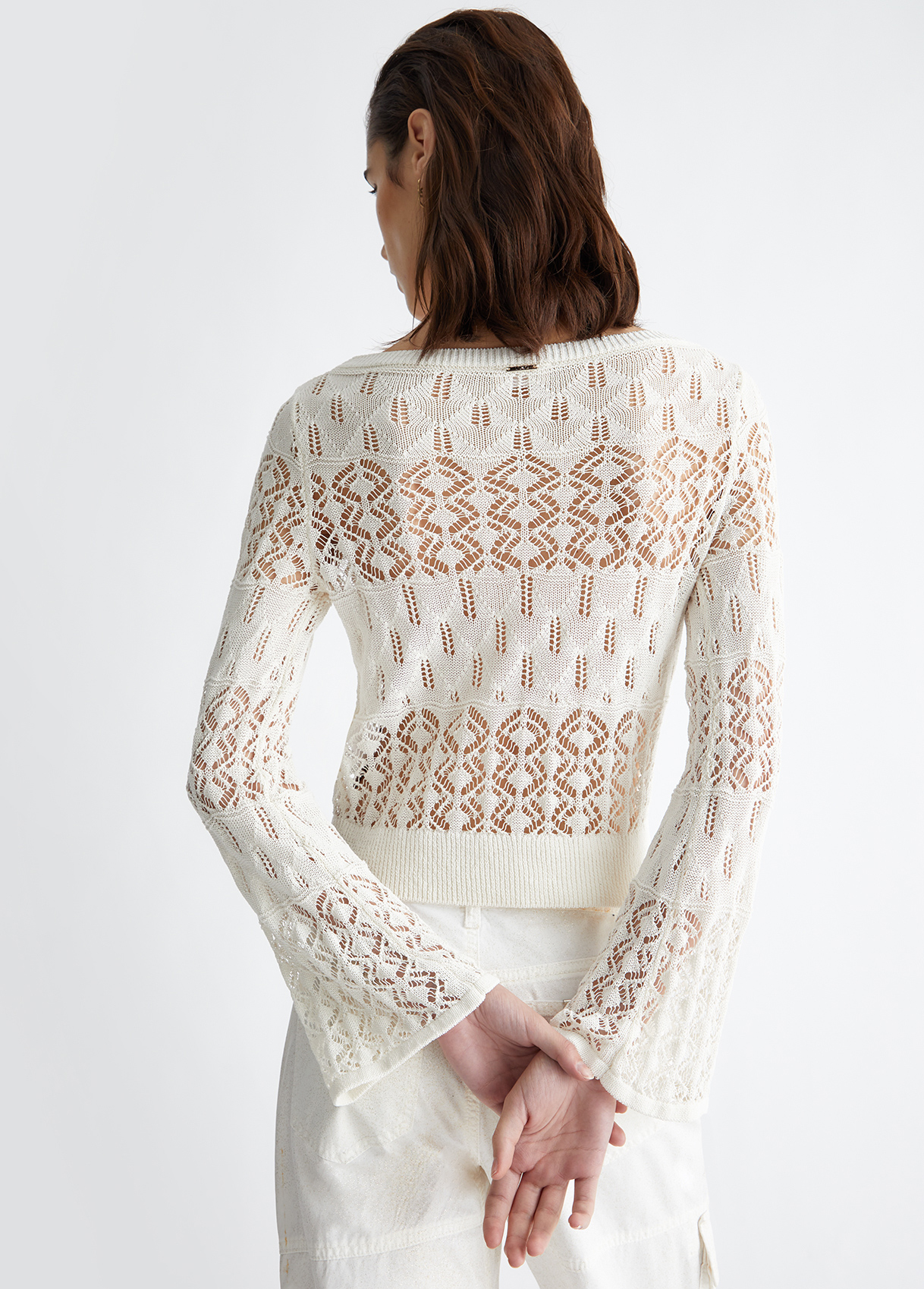 Maglia bianca pizzo outlet