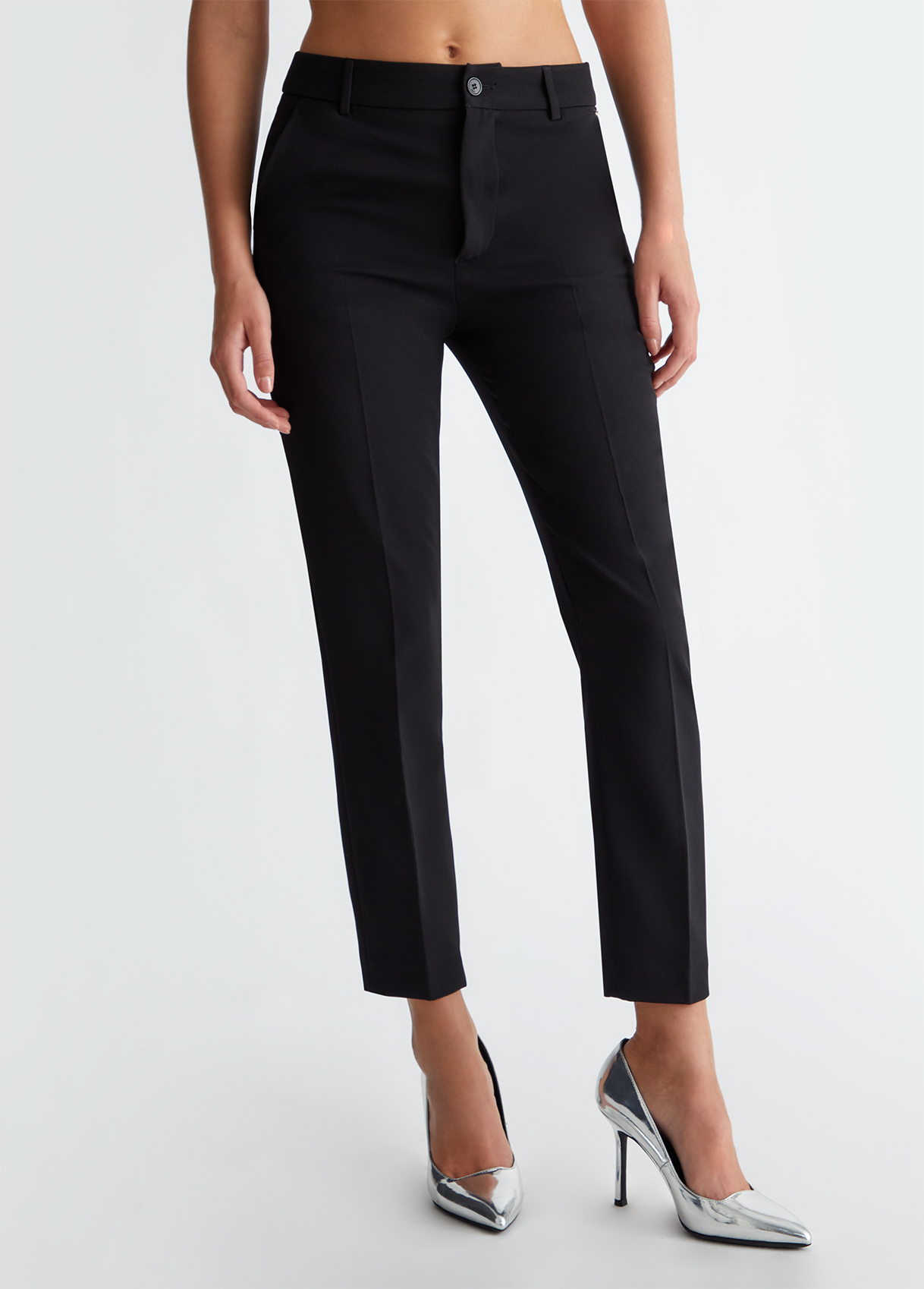 Liujo Damski Czarny Liu Jo Stretch Chinos Rozmiar 44