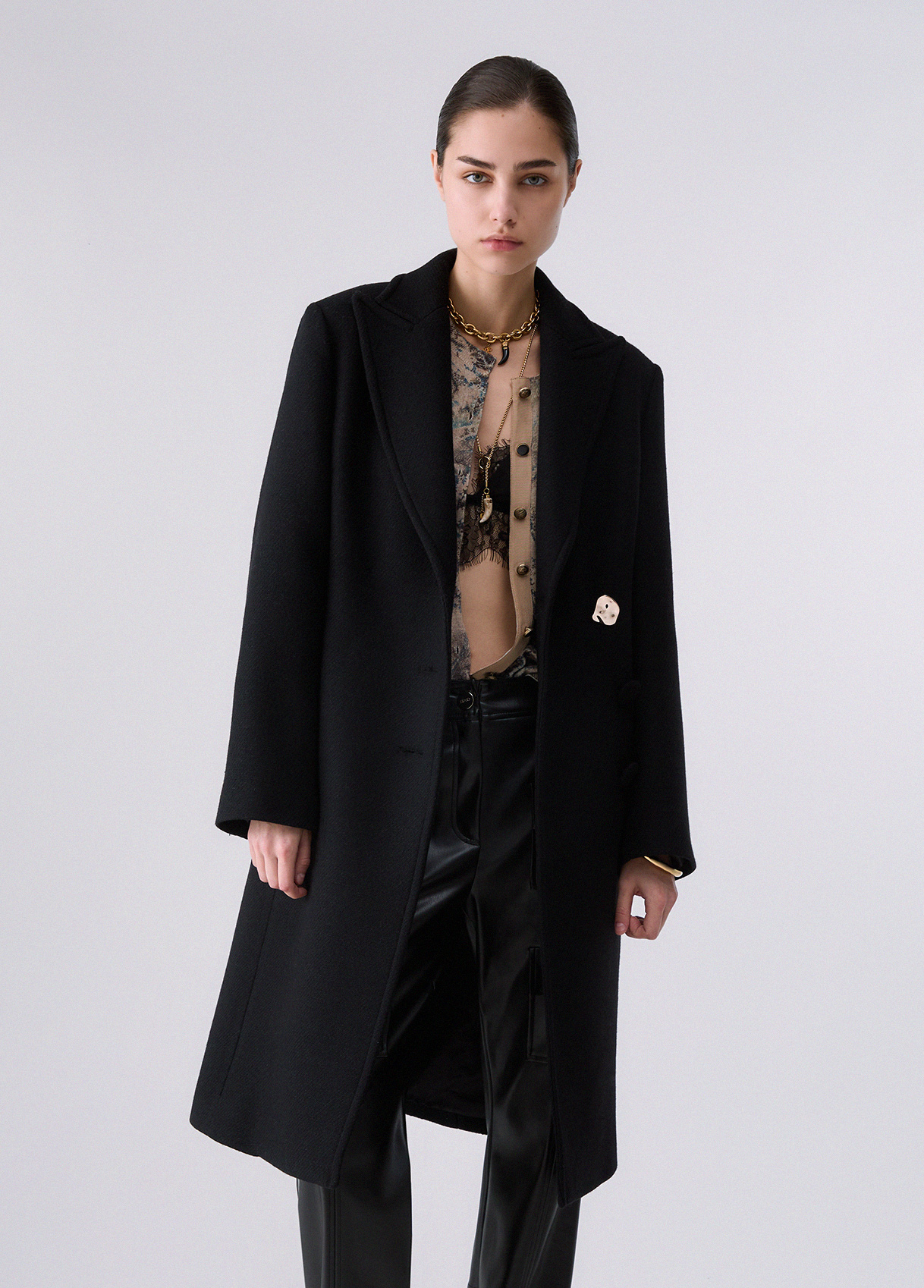 Liu Jo Manteau Long En Laine
