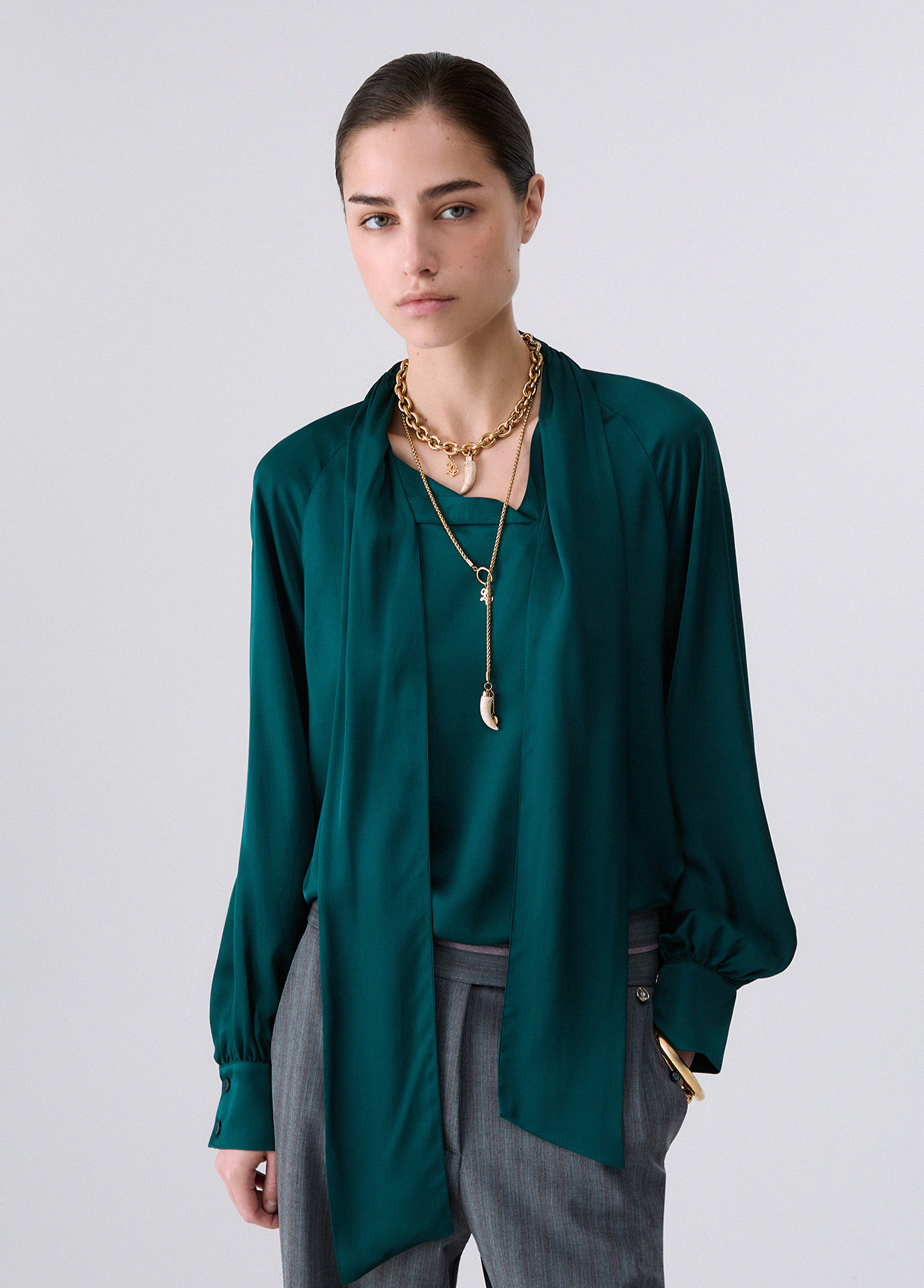 Liu Jo Satin Blouse With Bow