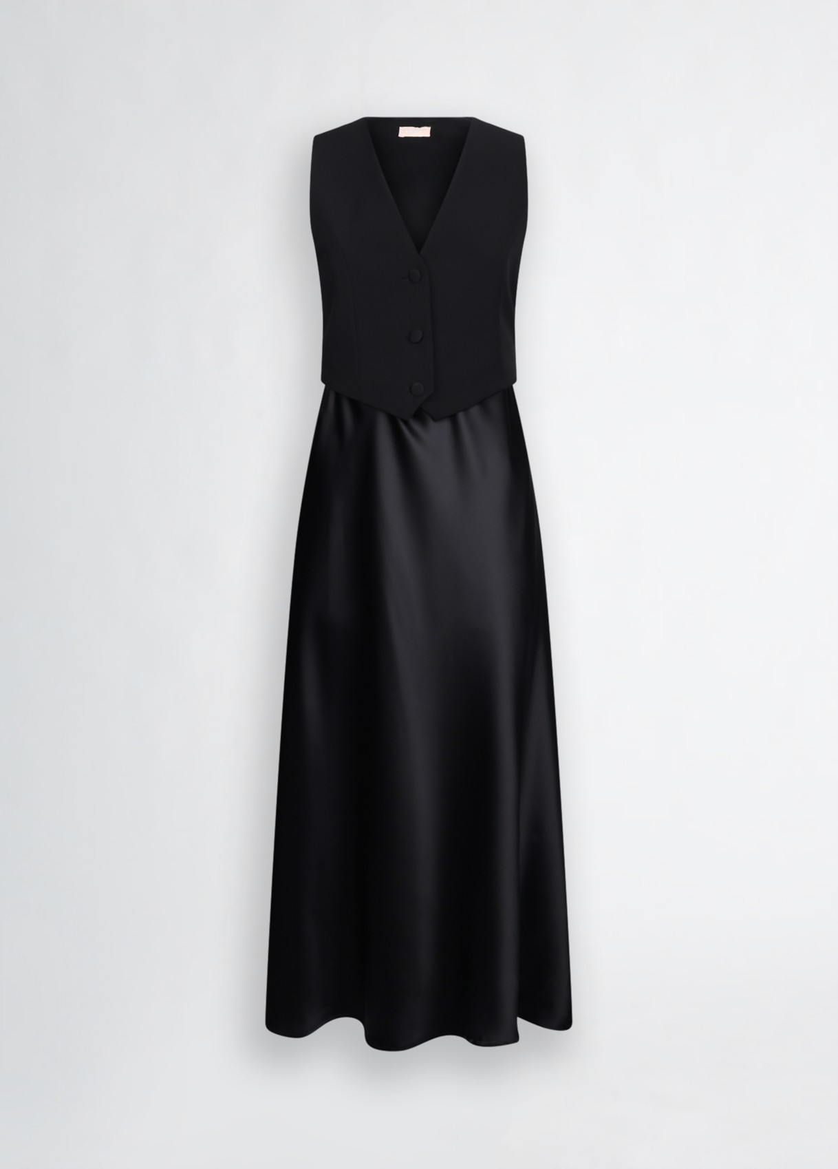 Long dress with waistcoat colour black | Liu Jo