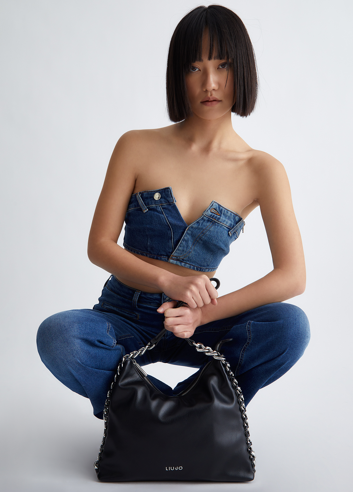 Liujo Sac Porté Épaule Avec Logo