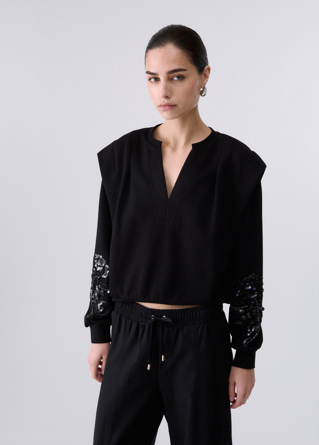 Liu Jo Sweatshirt With Jewel Embroidery