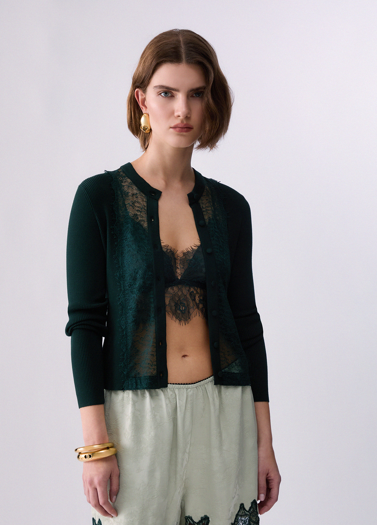Liu Jo Cardigan With Lace Insert
