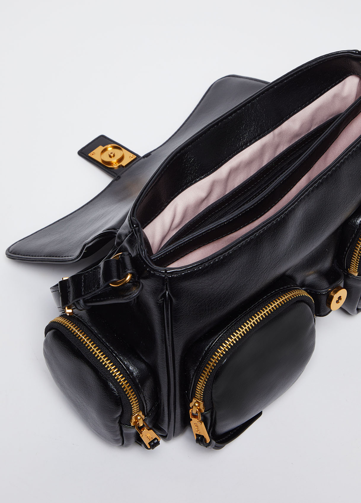ショルダーバッグ・ポシェット LIU JO Women Shoulder Bags AA5153E0087 22222 Black Medium shoulder bag with logo colour black | Liu Jo
