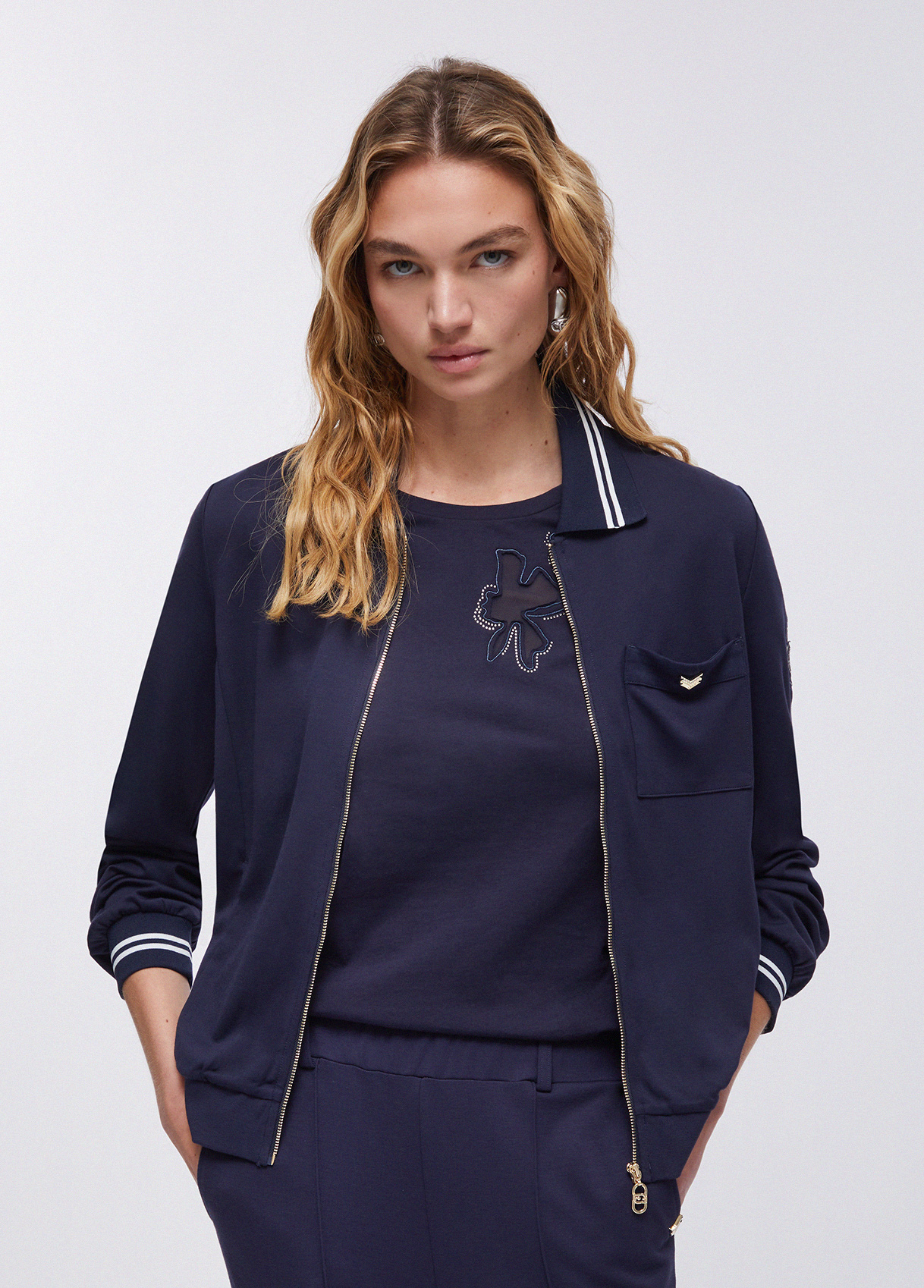 Liu Jo Interlock Sweatshirt With Zip