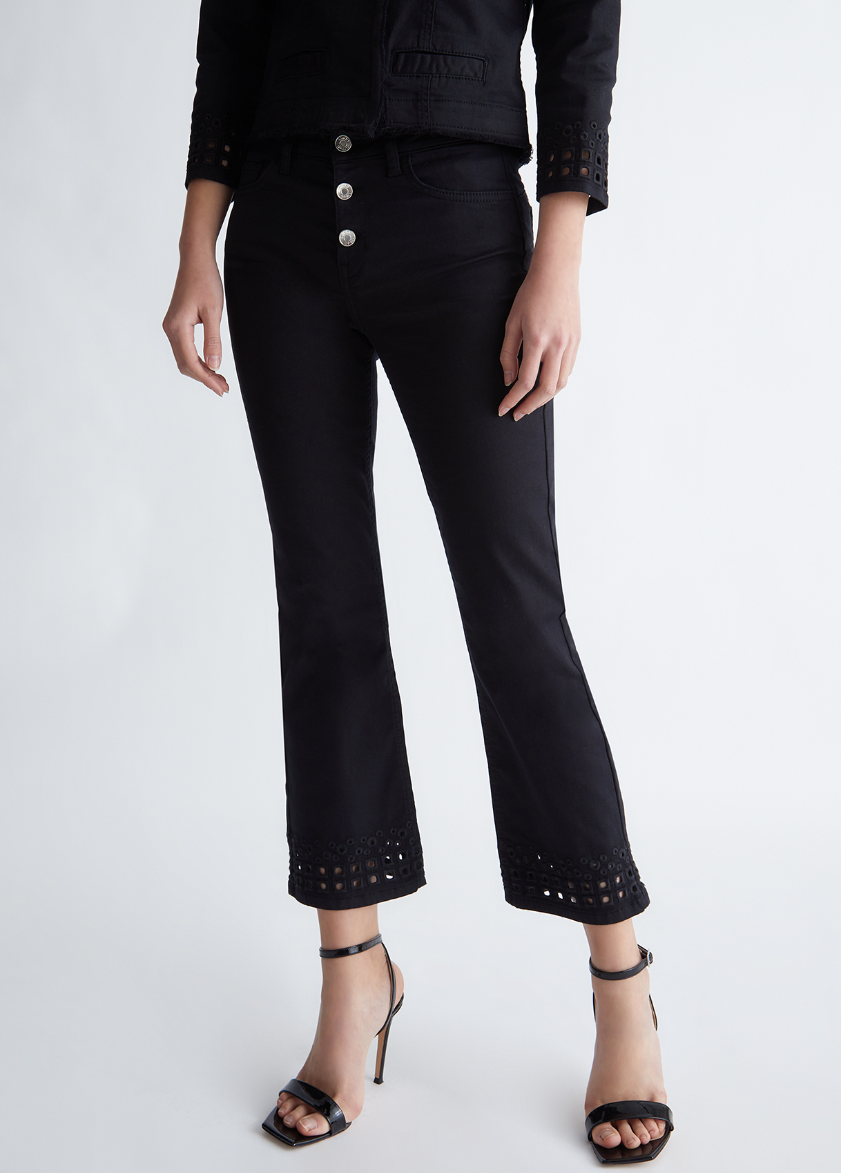 Liujo Pantalon Bottom-up Avec Broderie