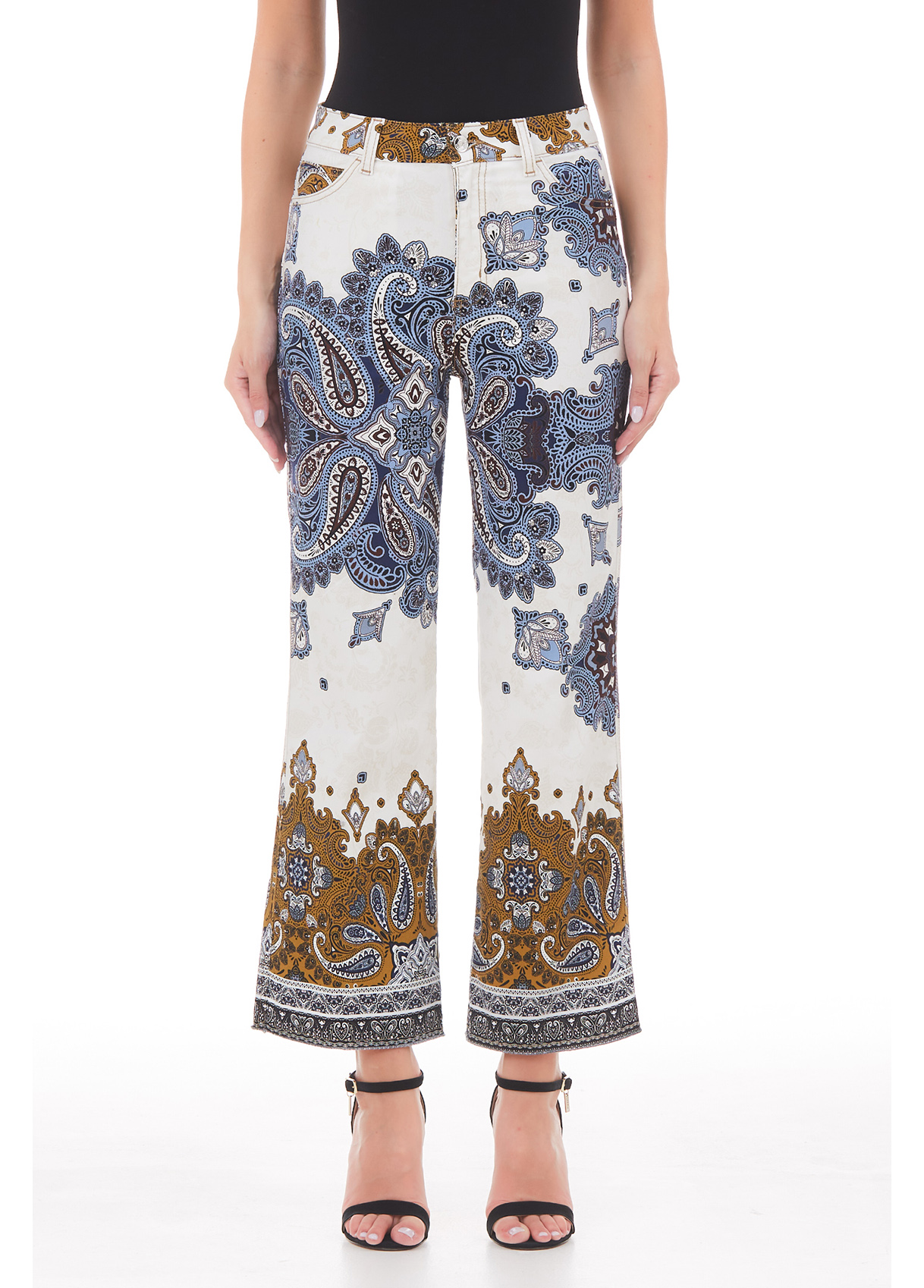 Liujo Pantalon Cropped À Taille Haute