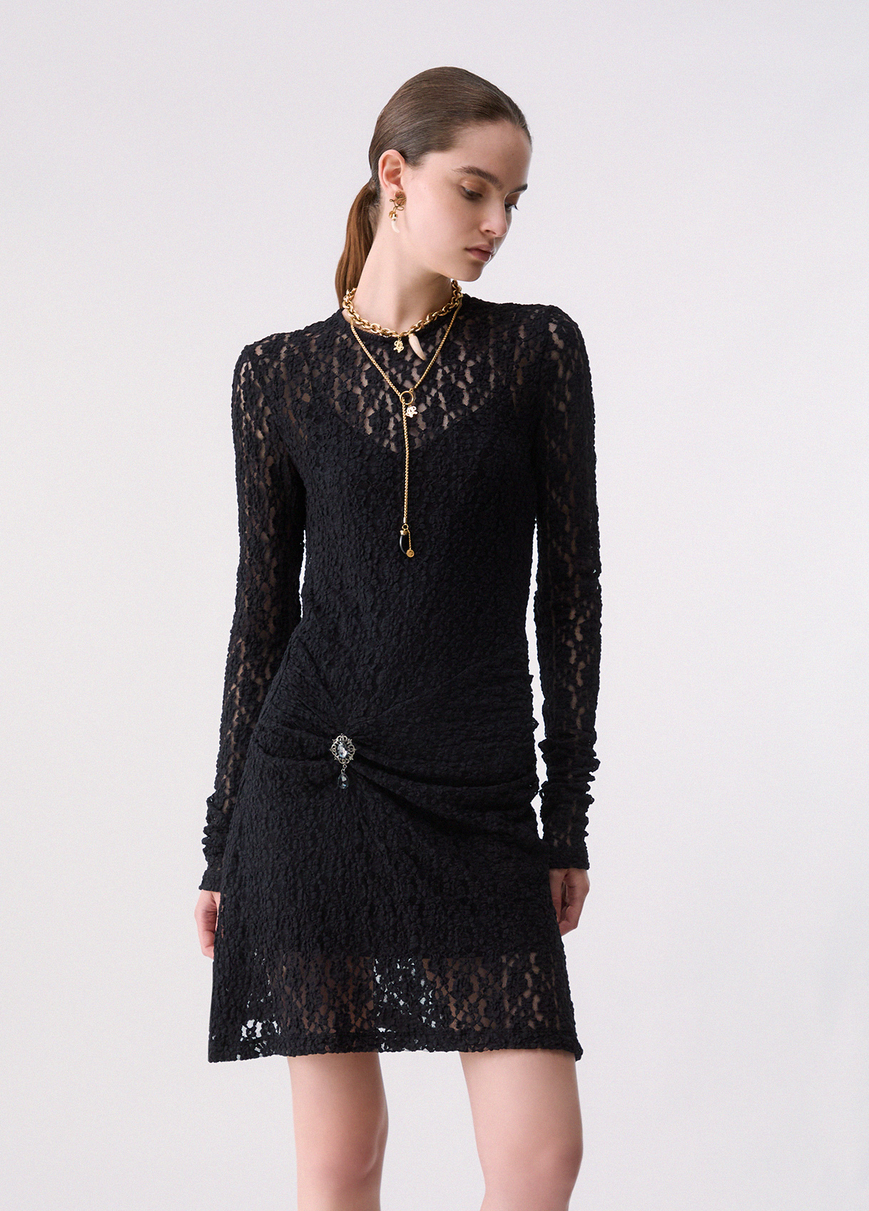 Liu Jo Robe Courte En Dentelle Liu Jo Robe Courte En Dentelle