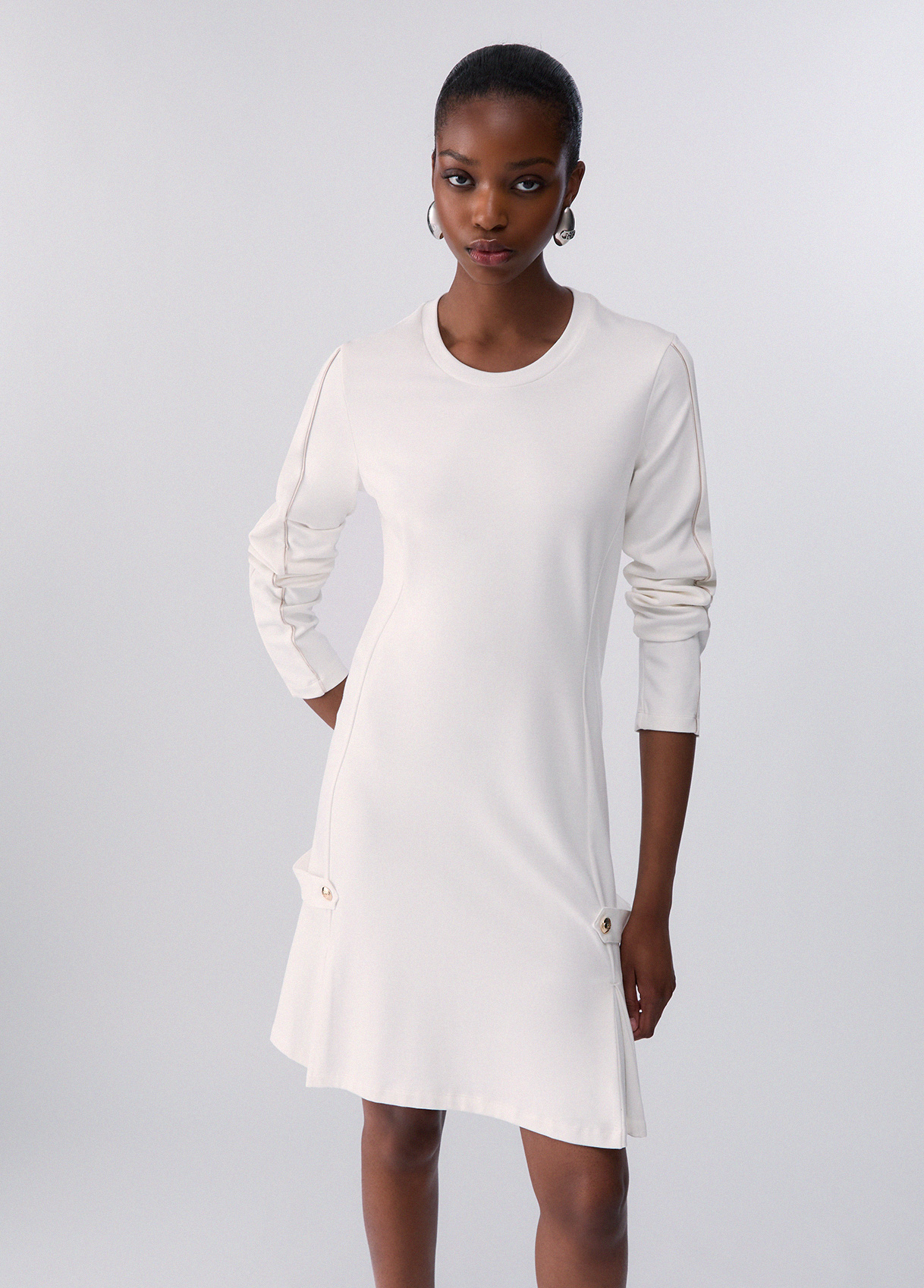 Liu Jo Short Dress In Punto Milano Fabric