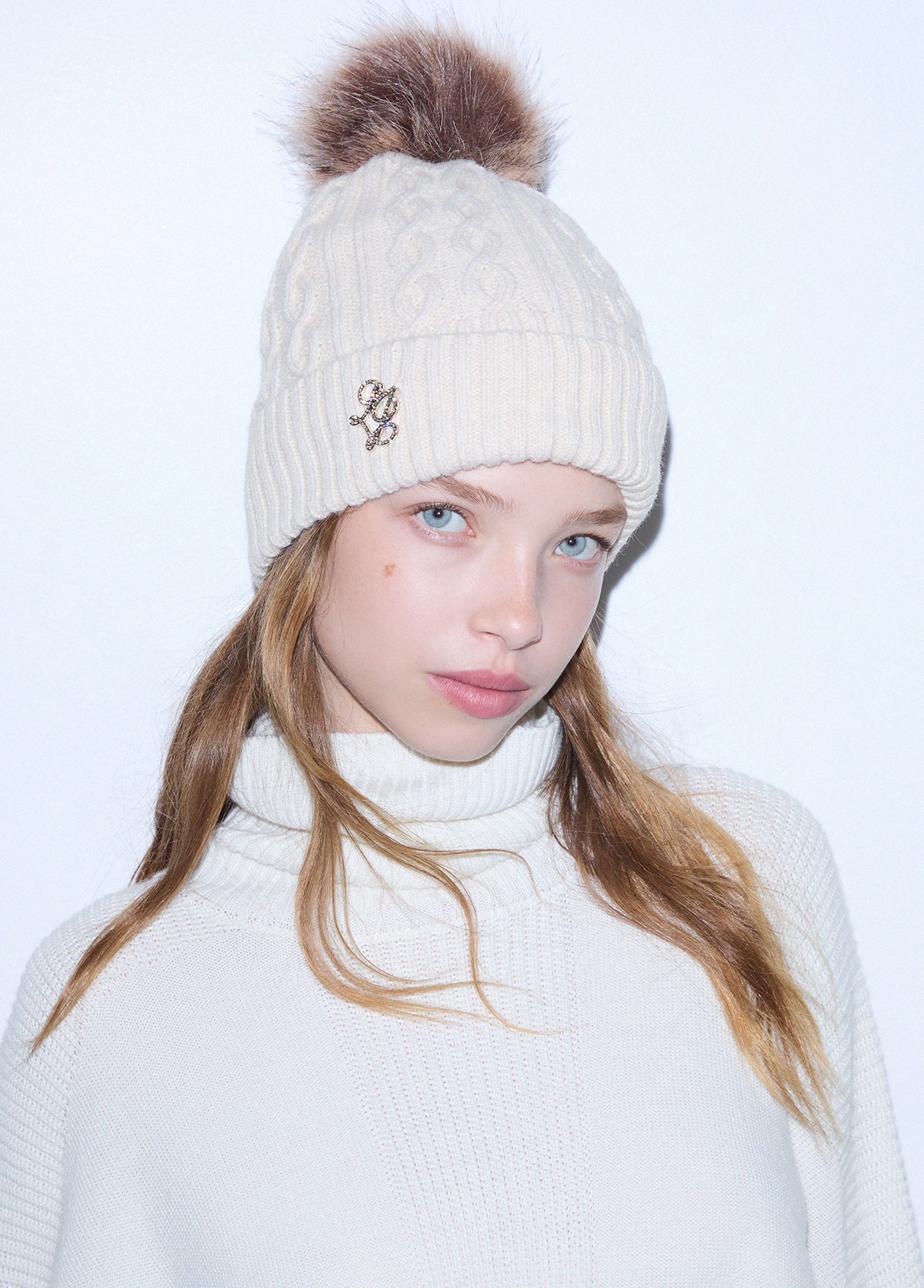 Liu Jo Knitted Hat With Pom-pom