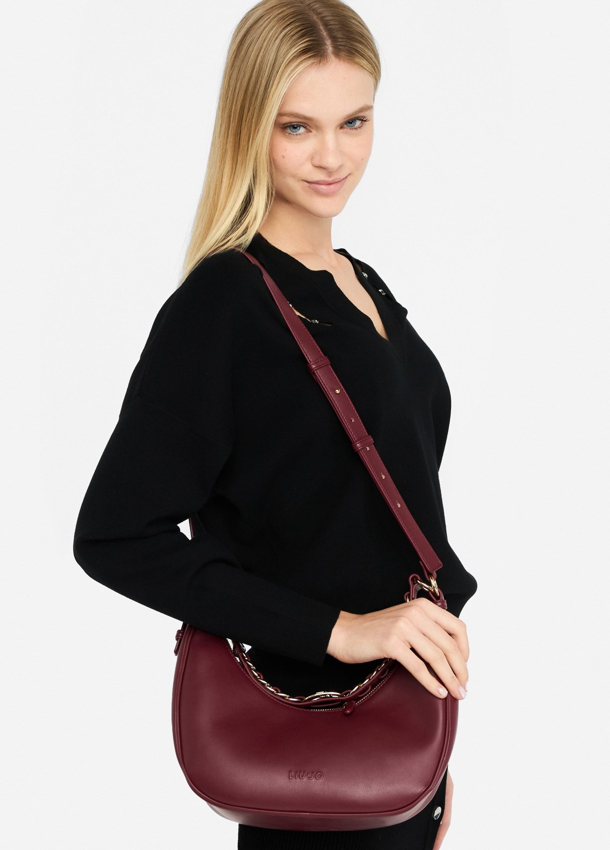 Sac Bandoulière Femme Hobo - Simili Cuir - Sangle Réglable - Multi-Poches - 28x25x9 Cm