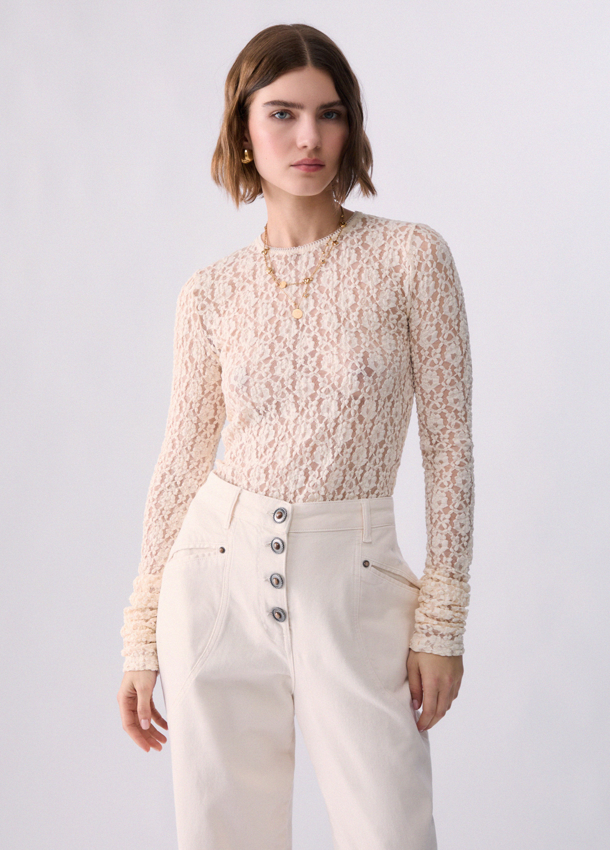 Liu Jo Stretch Lace Top