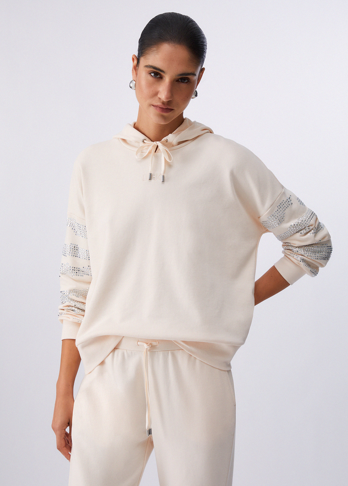 Liu Jo Hooded Sweatshirt With Appliqués