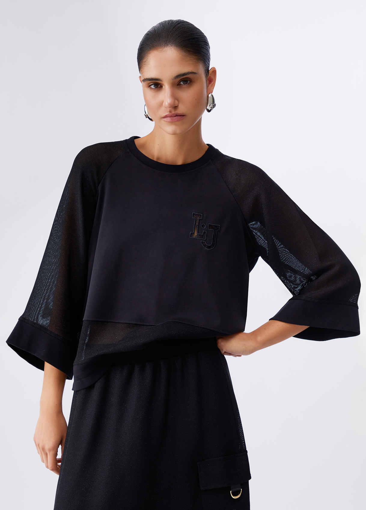 Liu Jo Sweatshirt With Mesh Inserts