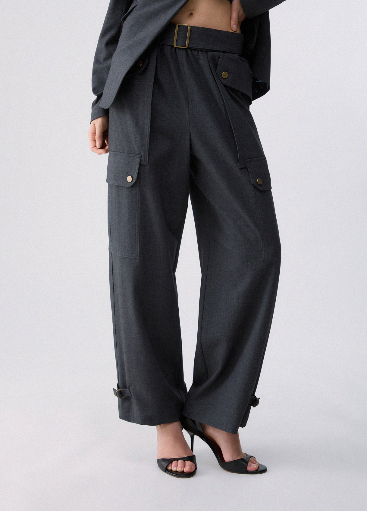 Liu Jo Pantalon Cargo En Flanelle