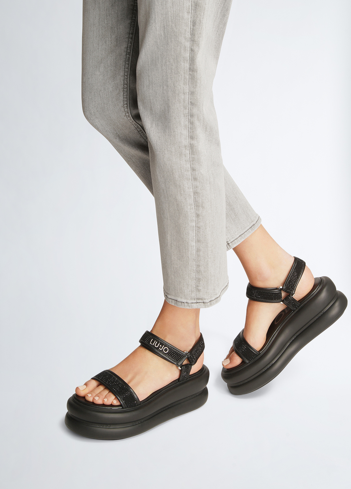 Liujo Sandales À Plateforme Avec Strass