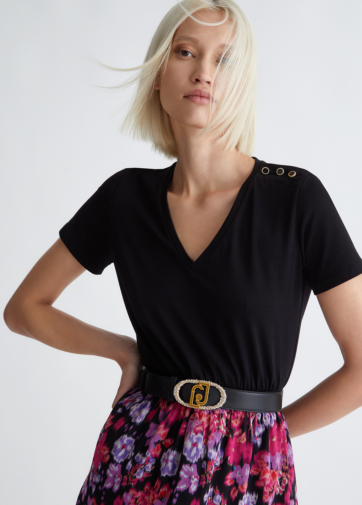 Liujo Ceinture Avec Boucle Logotée Et Strass