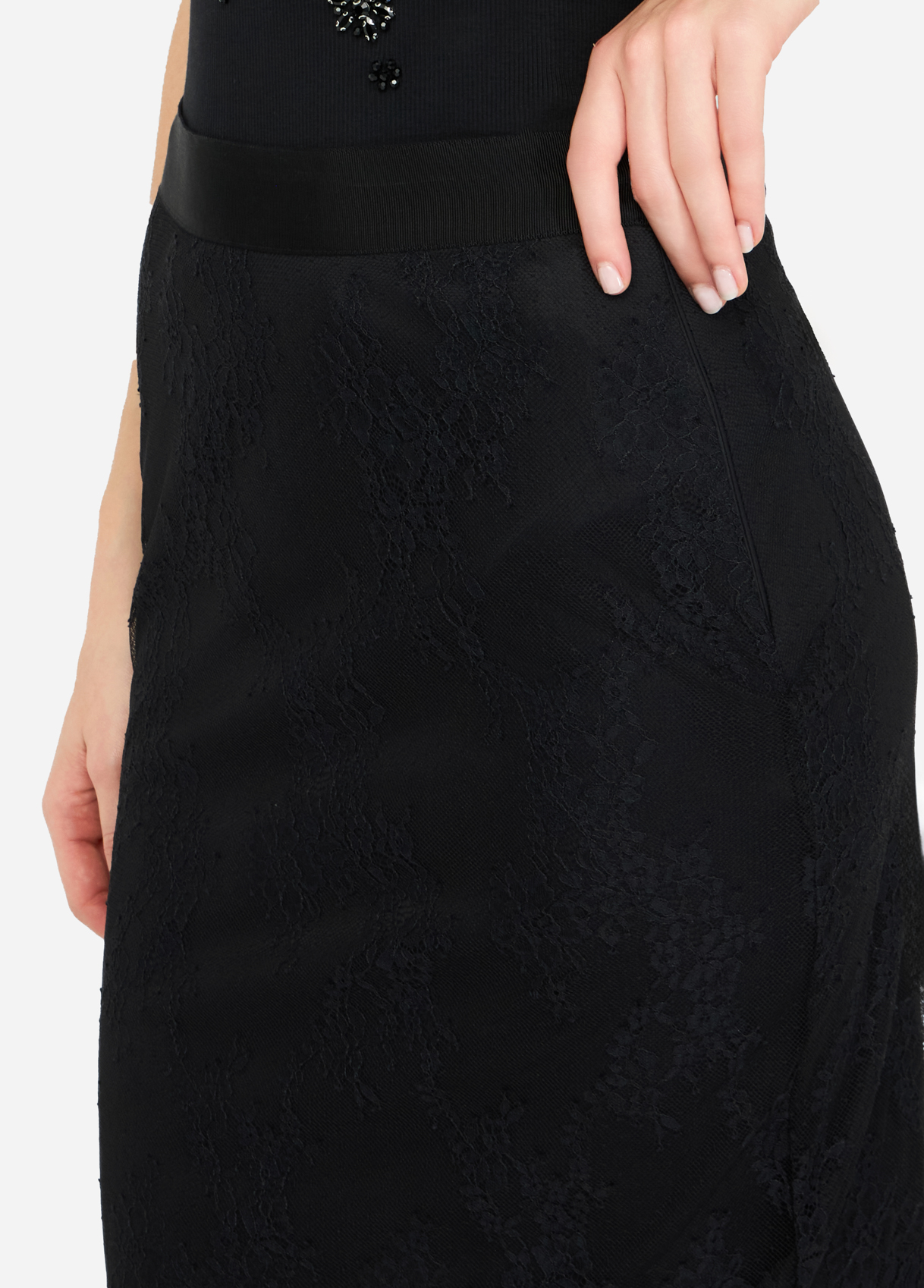 スカート LIU JO Woman Skirt Black CA5095T2200 22222 Embroidered cotton skirt colour black | Liu Jo