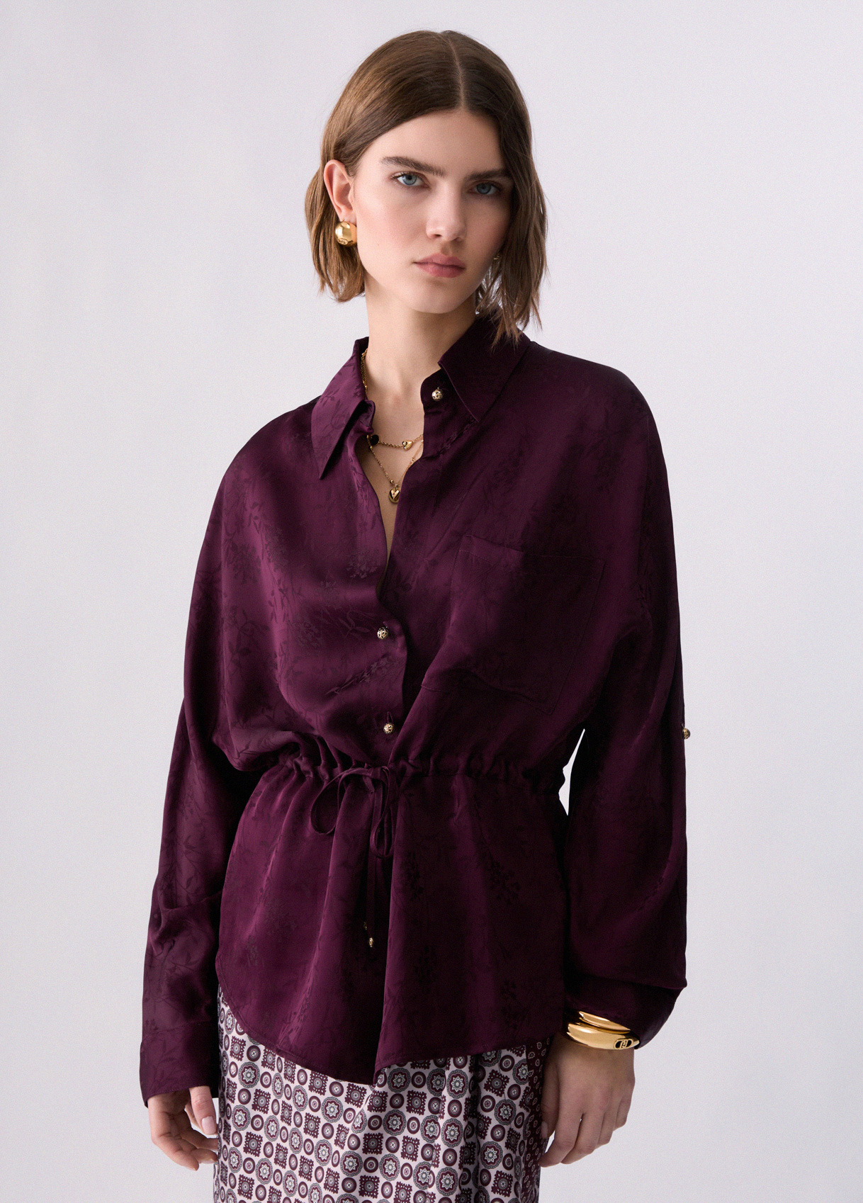 Liu Jo Jacquard Satin Shirt